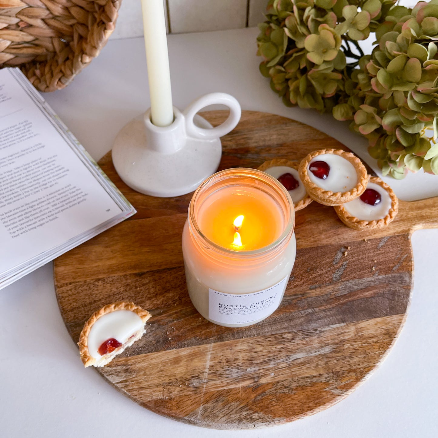 Farmhouse Rustic Cherry Bakewell Tart Candle