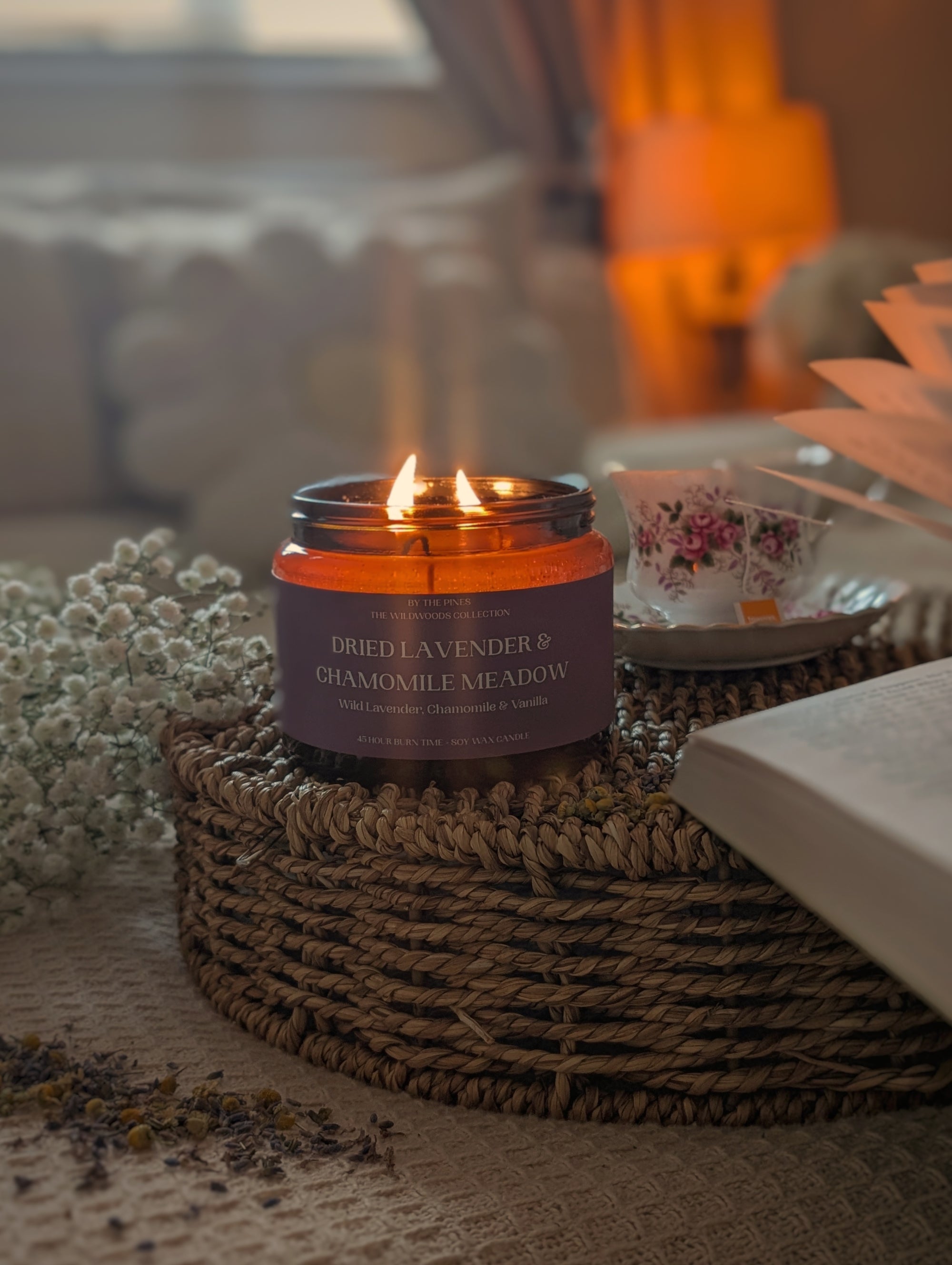 Dried Lavender & Chamomile Meadow Candle