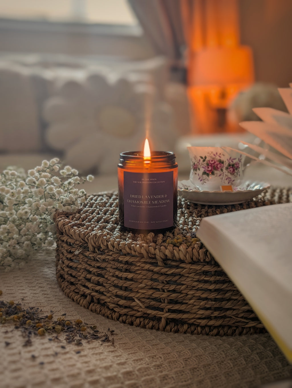 Dried Lavender & Chamomile Meadow Candle