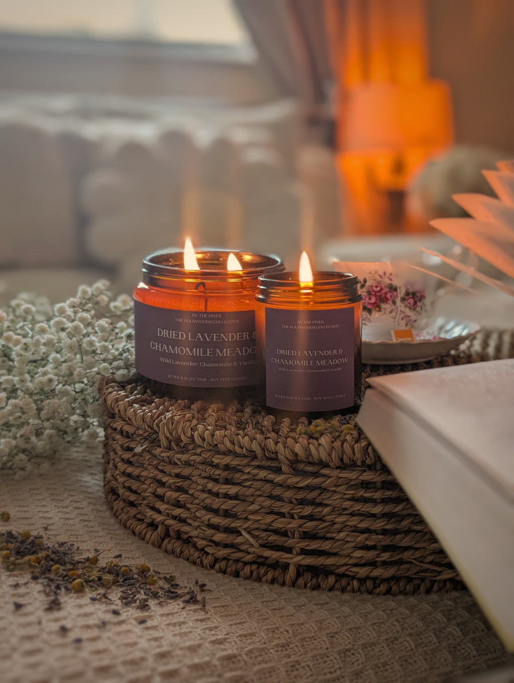 Dried Lavender & Chamomile Meadow Candle