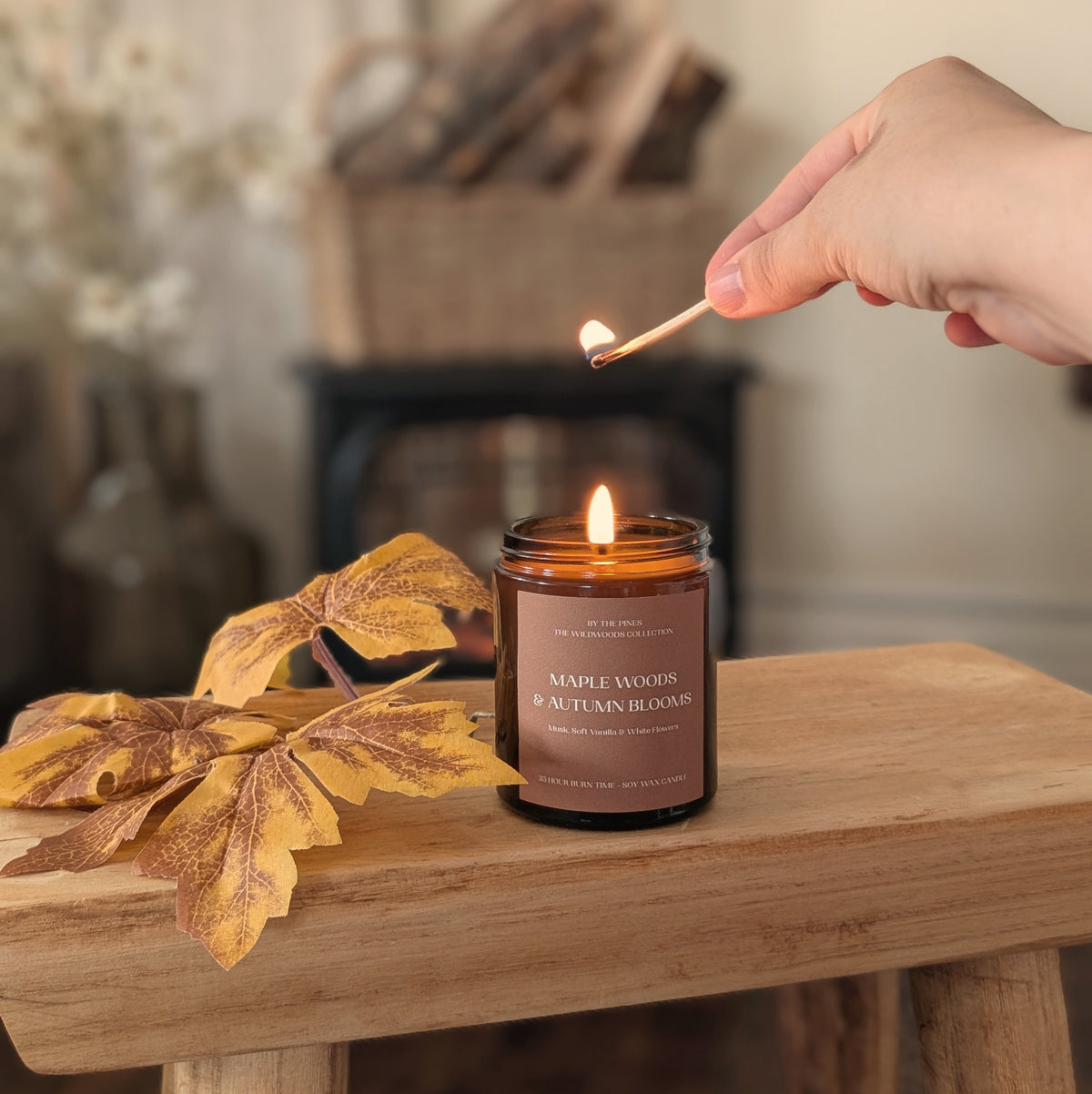 Maple Woods & Autumn Blooms Candle