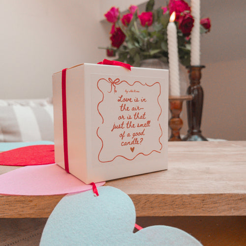 "Posy" Teddy Bear Pillar Candle Valentine's Collection