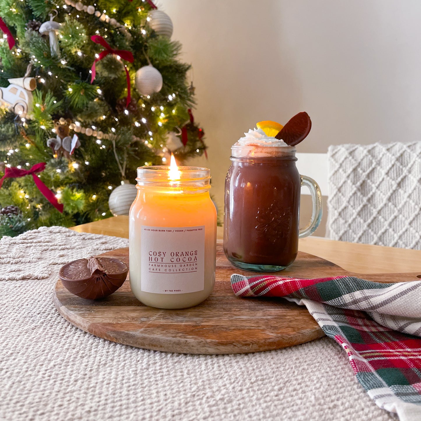 Festive Farmhouse Cosy Orange Hot Cocoa Candle