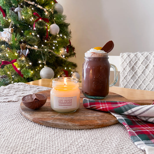 Festive Farmhouse Cosy Orange Hot Cocoa Candle