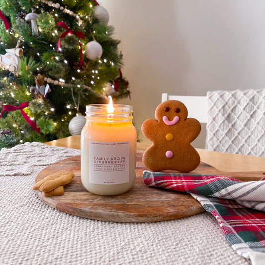 Festive Farmhouse Family Recipe Gingerbread Candle