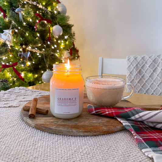 Festive Farmhouse Grandma's Gingersnap Eggnog Candle