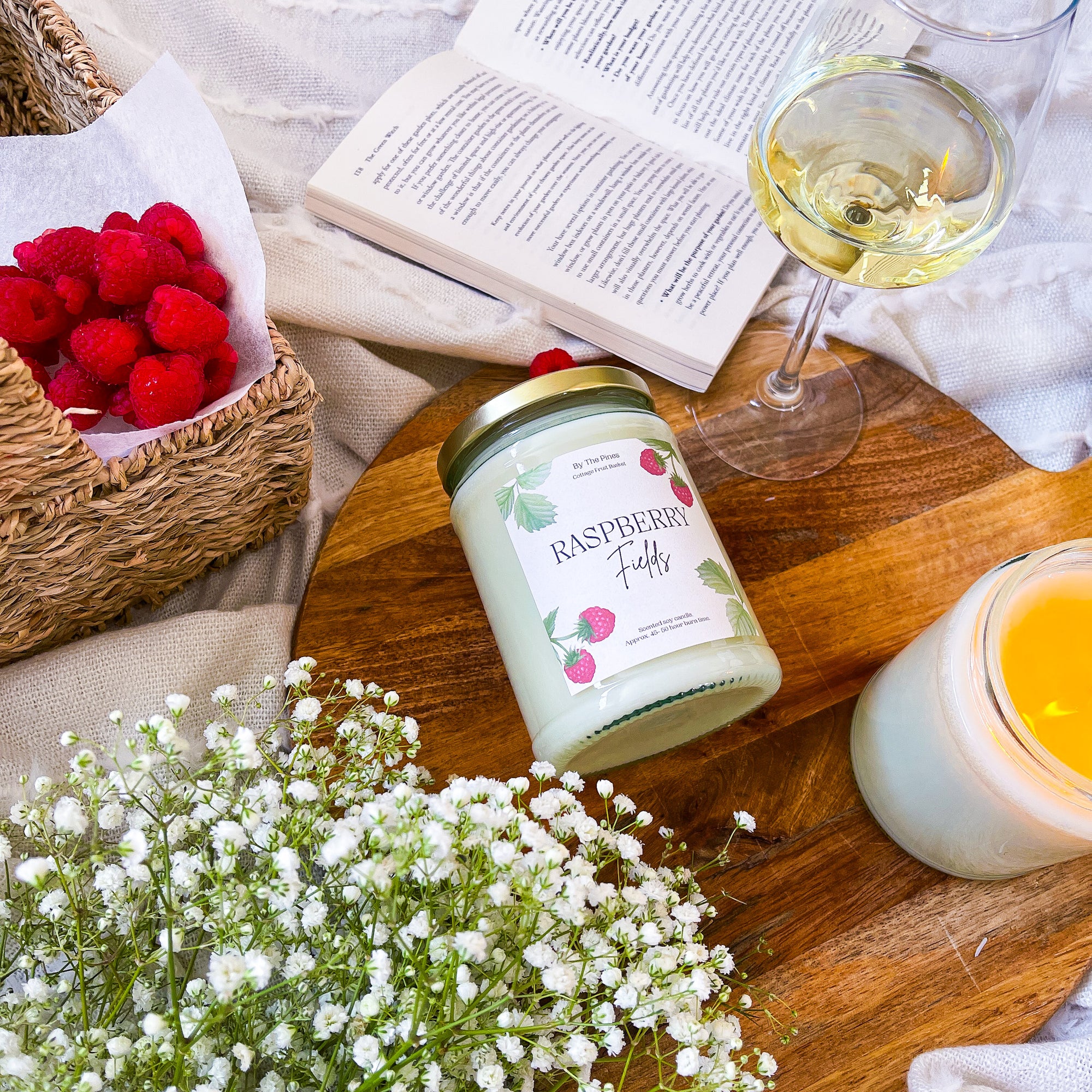 Raspberry Fields Cottage Fruit Basket Candle