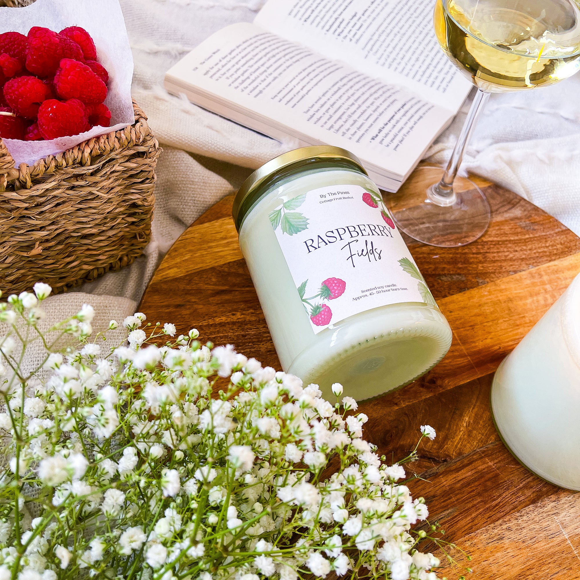 Raspberry Fields Cottage Fruit Basket Candle