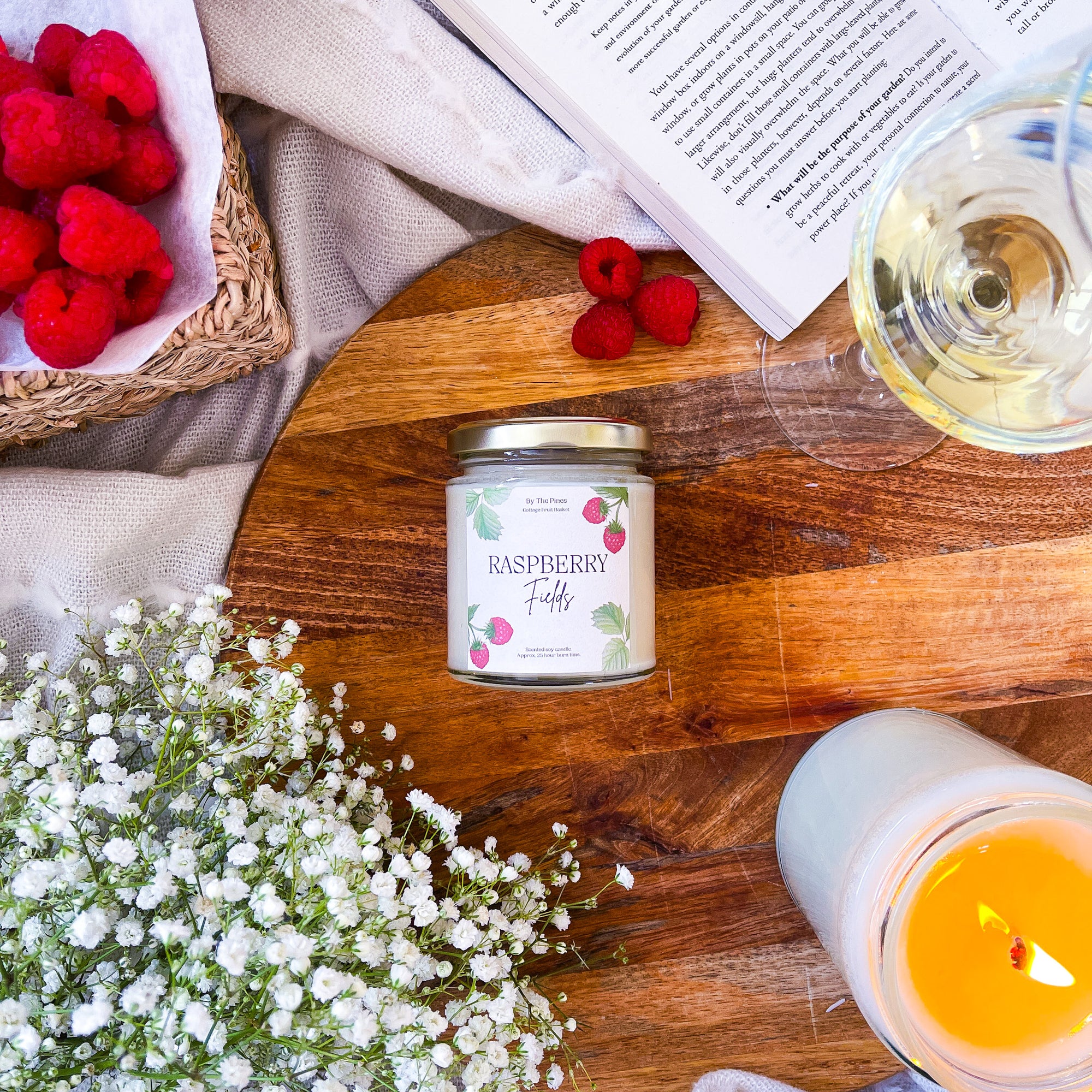 Raspberry Fields Cottage Fruit Basket Candle