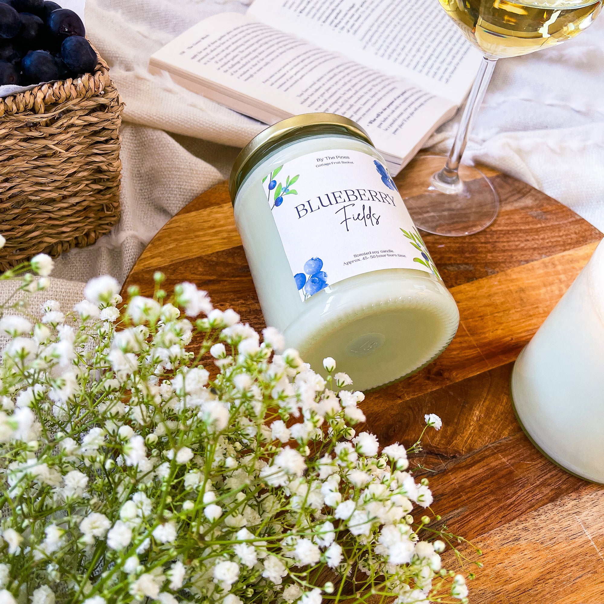 Blueberry Fields Cottage Fruit Basket Candle