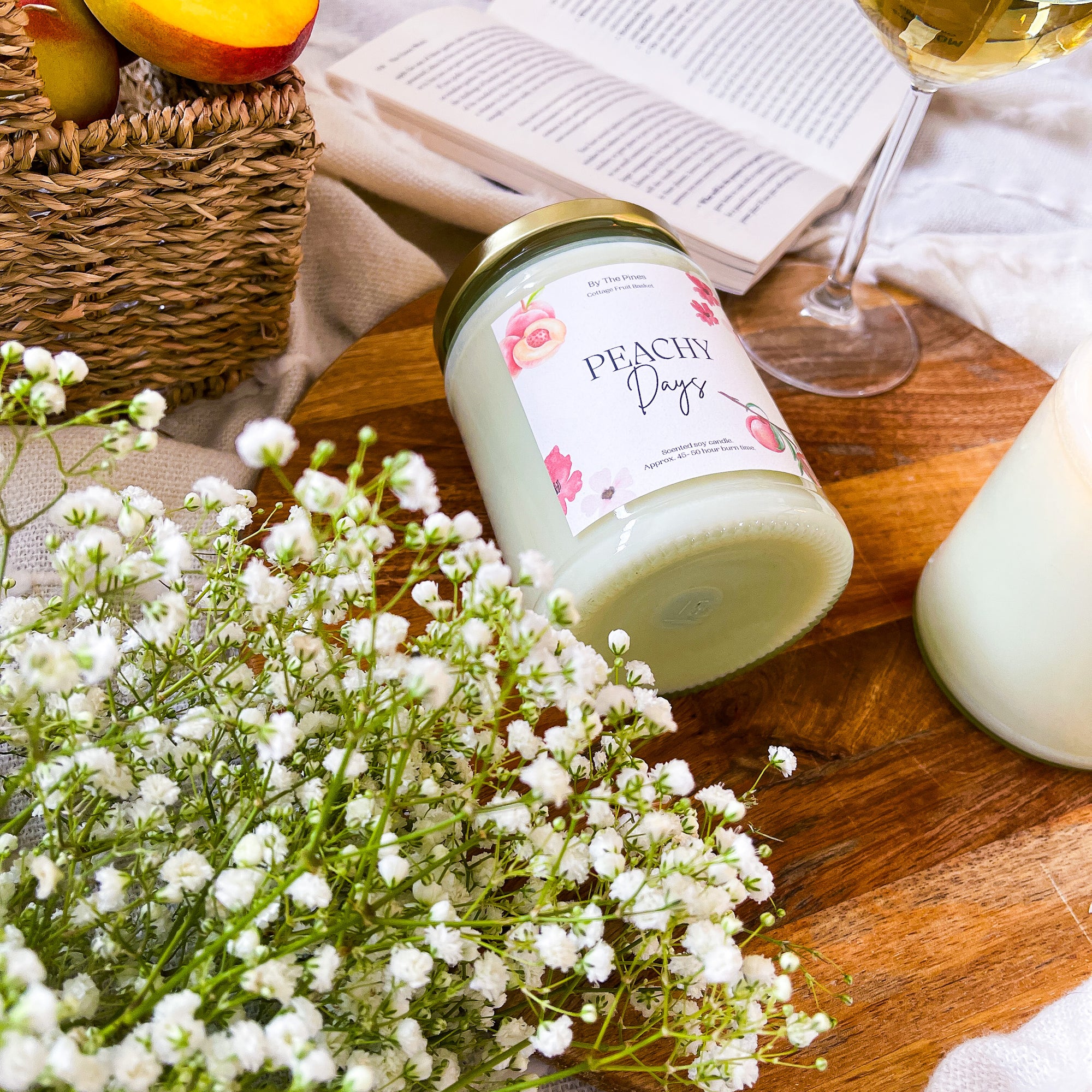Peachy Days Cottage Fruit Basket Candle