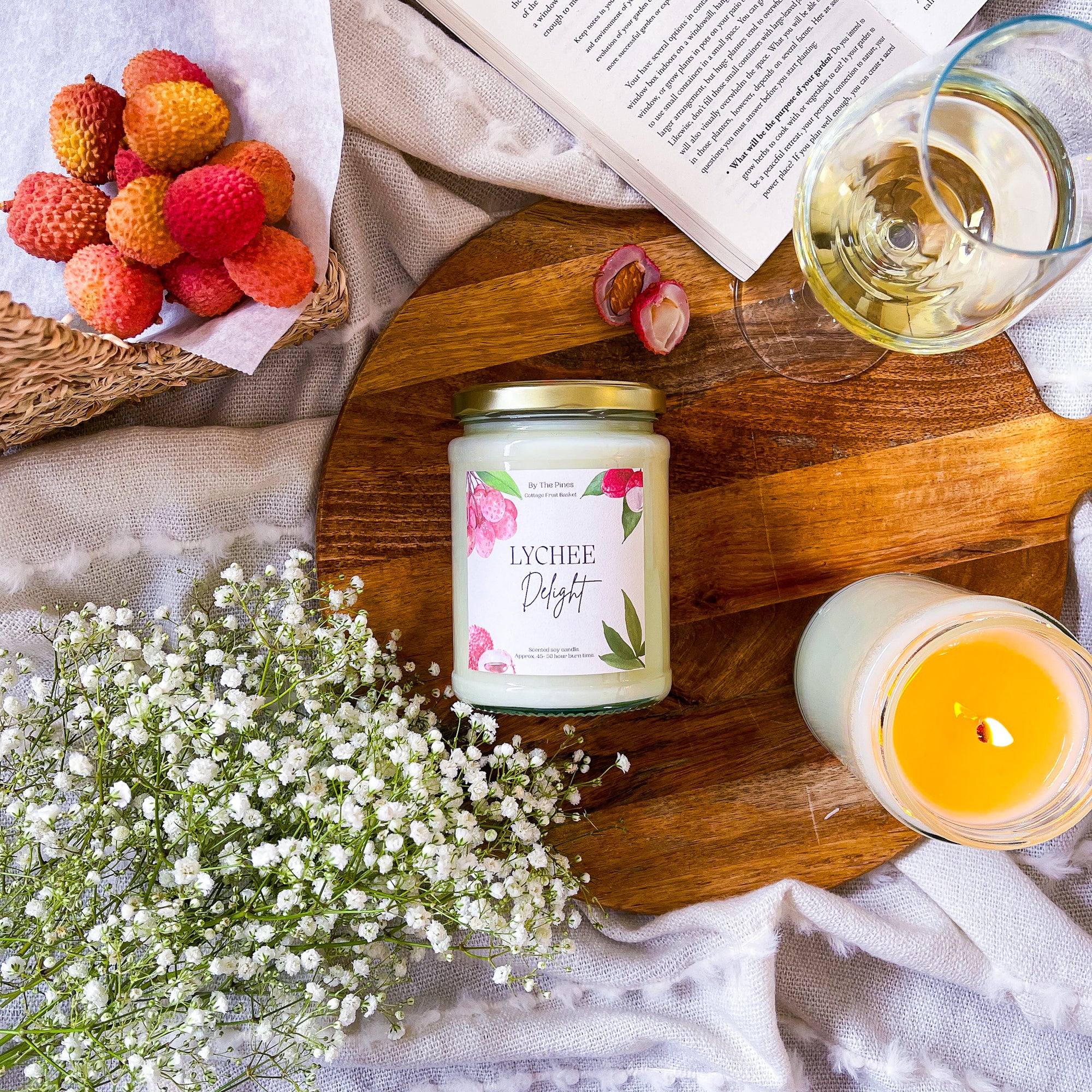 Lychee Delight Cottage Fruit Basket Candle