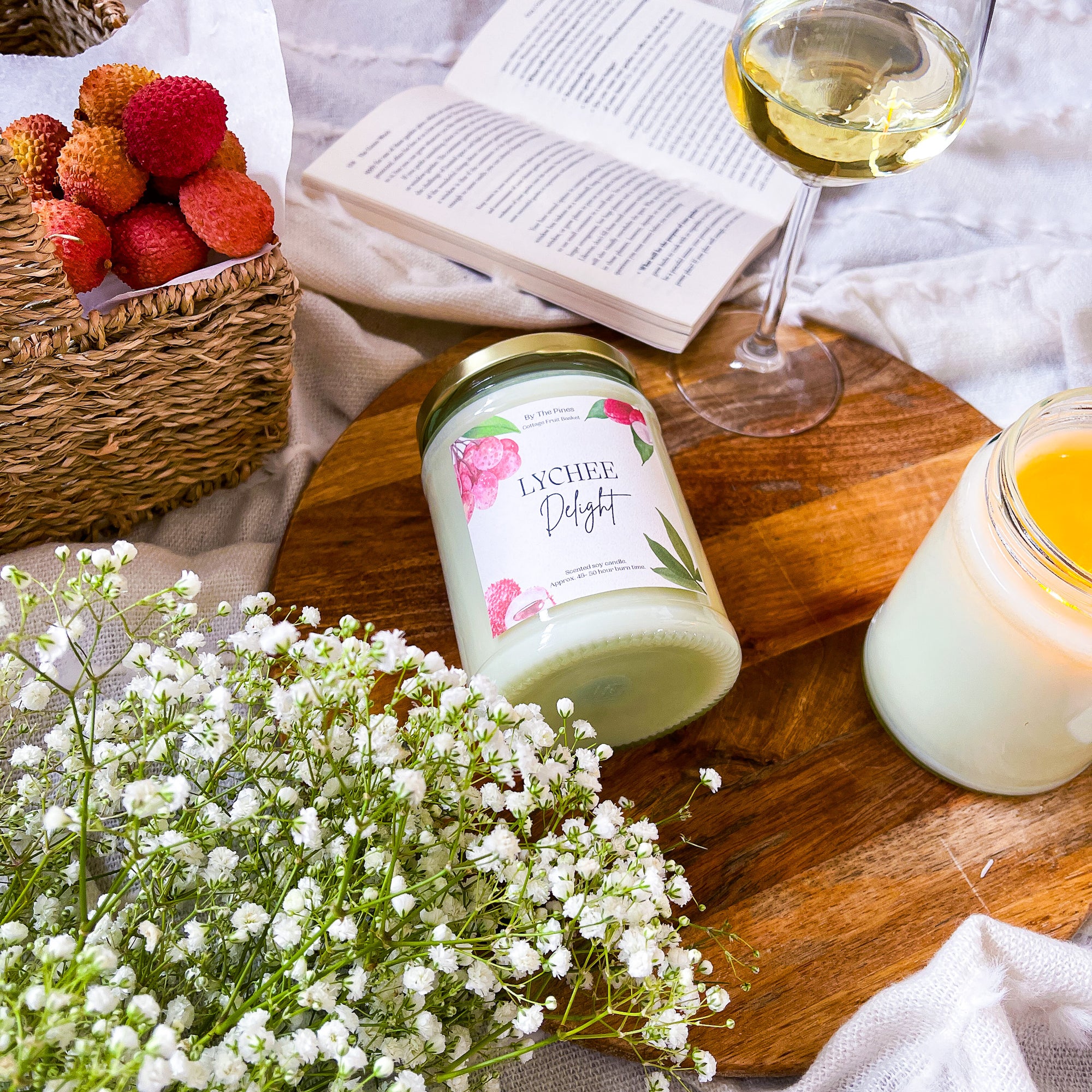 Lychee Delight Cottage Fruit Basket Candle