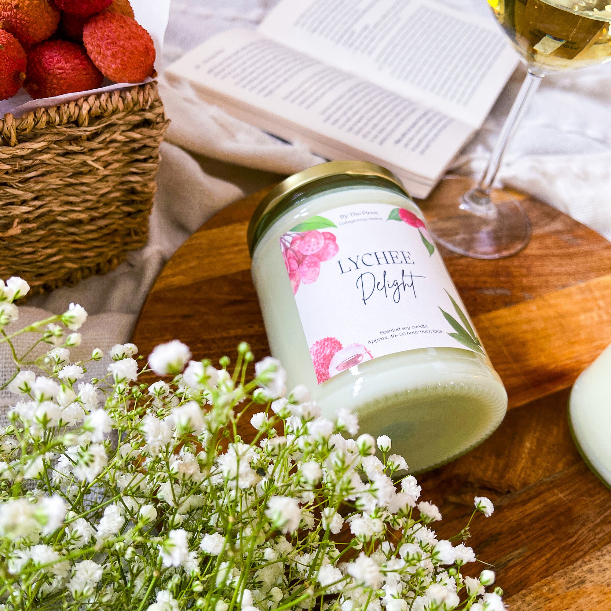 Lychee Delight Cottage Fruit Basket Candle