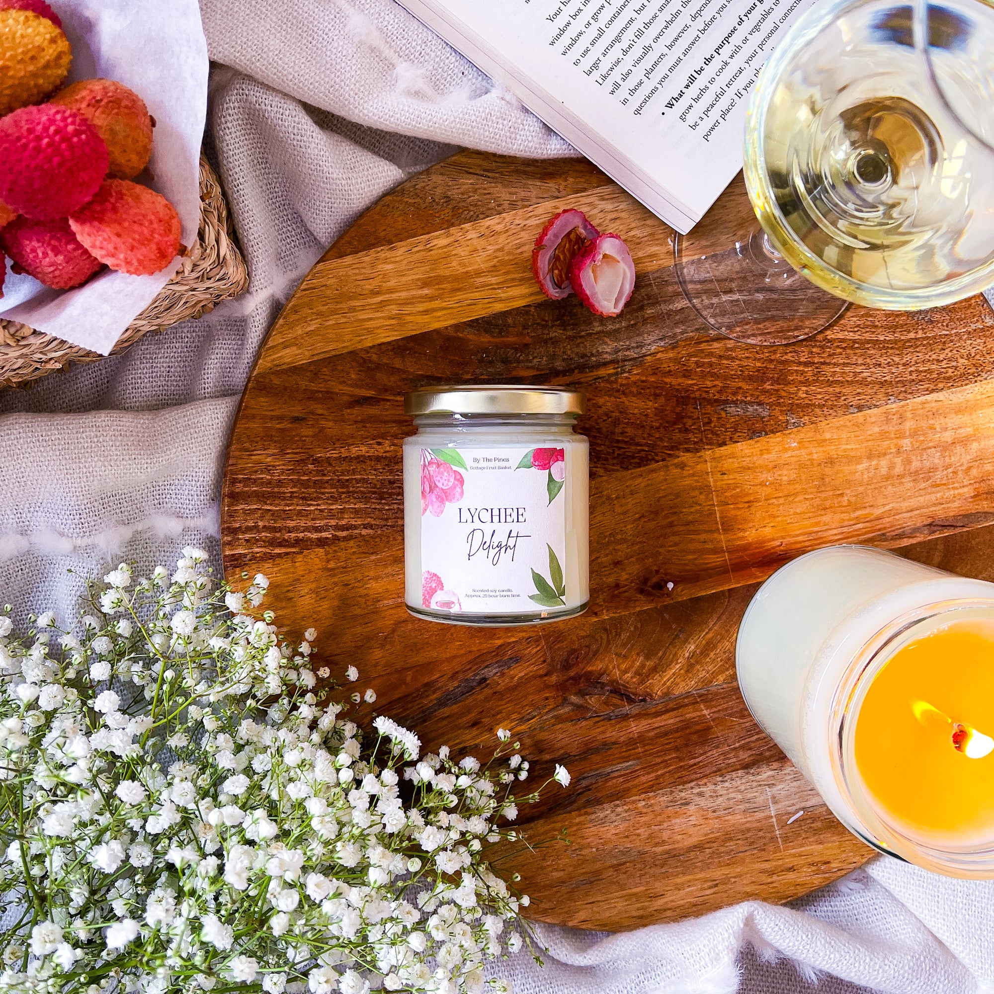 Lychee Delight Cottage Fruit Basket Candle