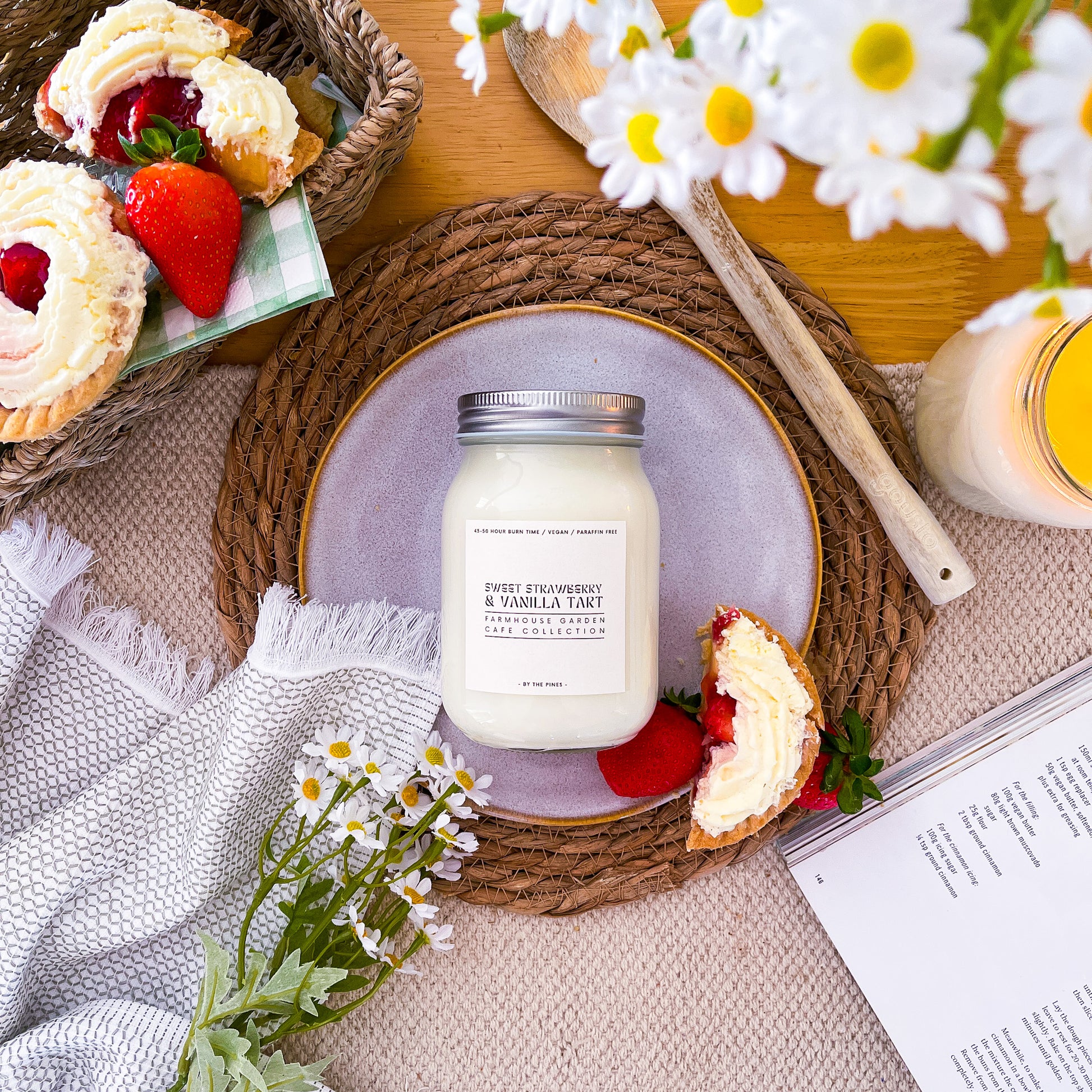 Farmhouse Sweet Strawberry & Vanilla  Tart Candle