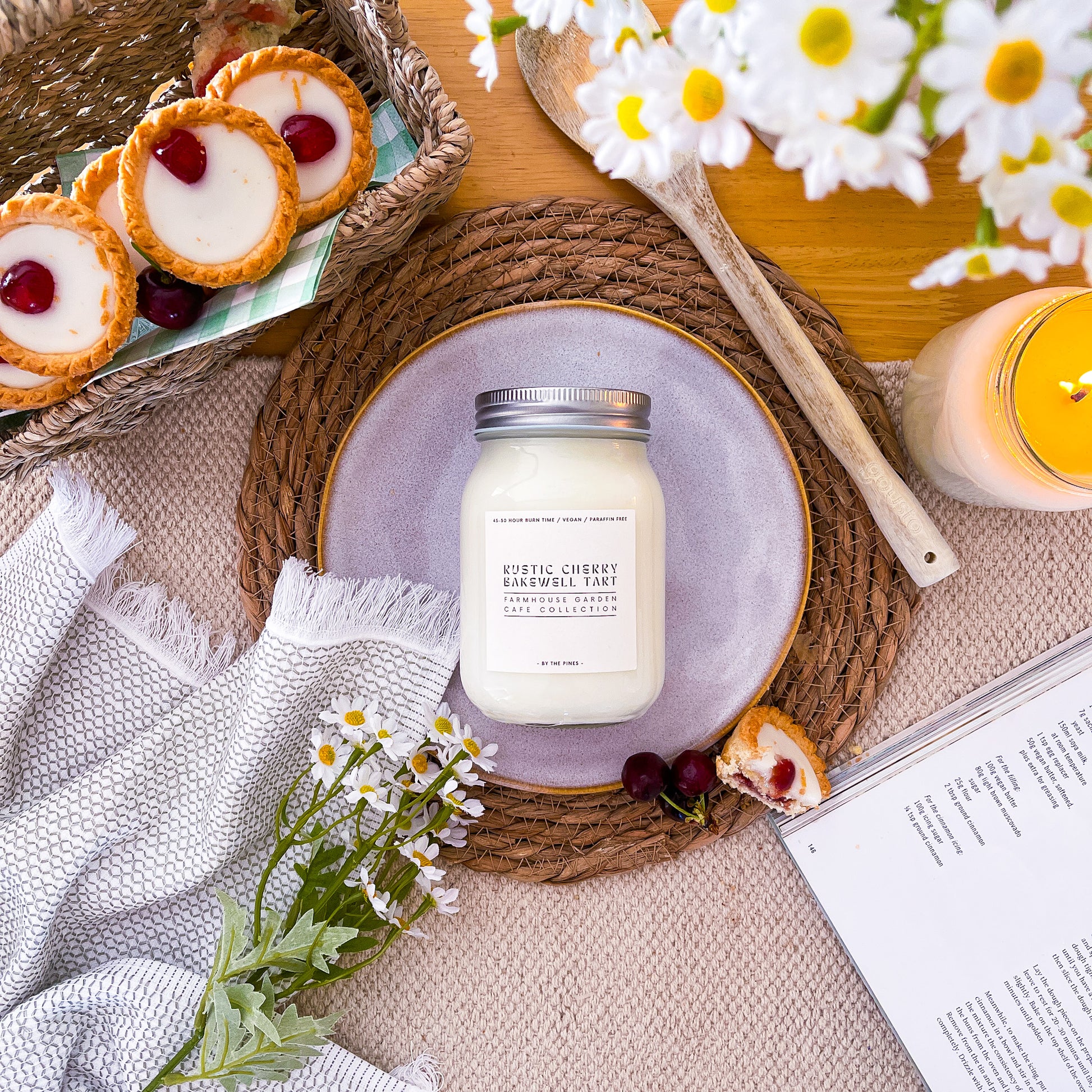 Farmhouse Rustic Cherry Bakewell Tart Candle