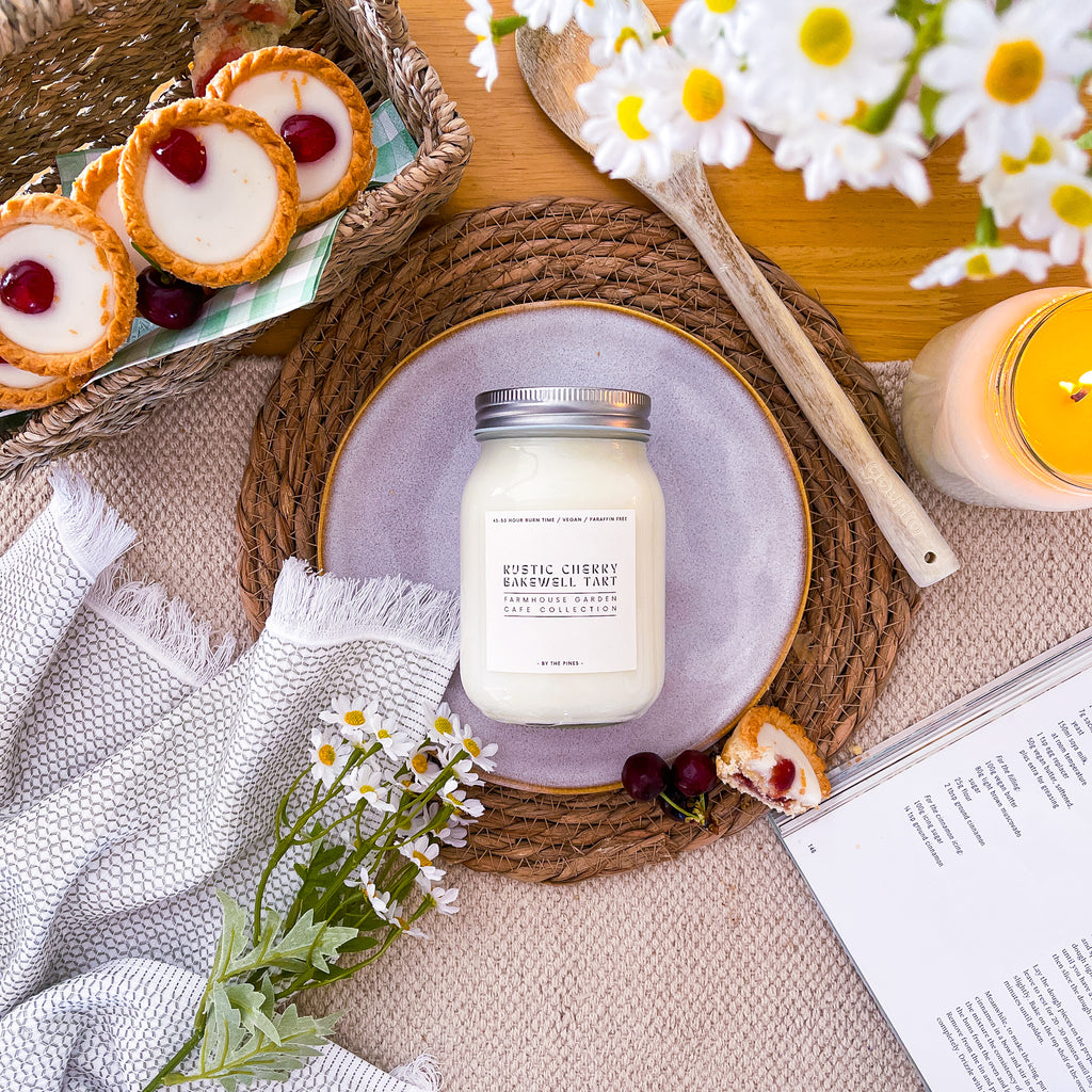 Farmhouse Rustic Cherry Bakewell Tart Candle
