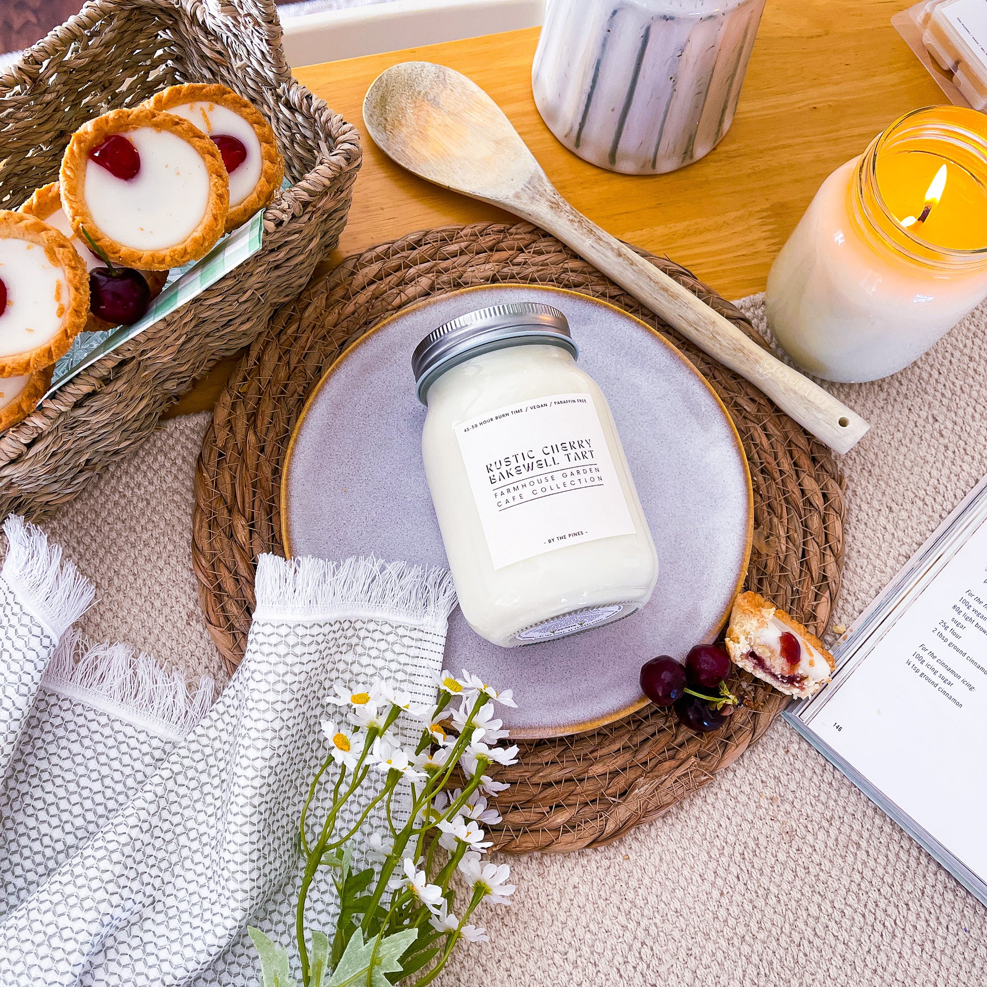 Farmhouse Rustic Cherry Bakewell Tart Candle