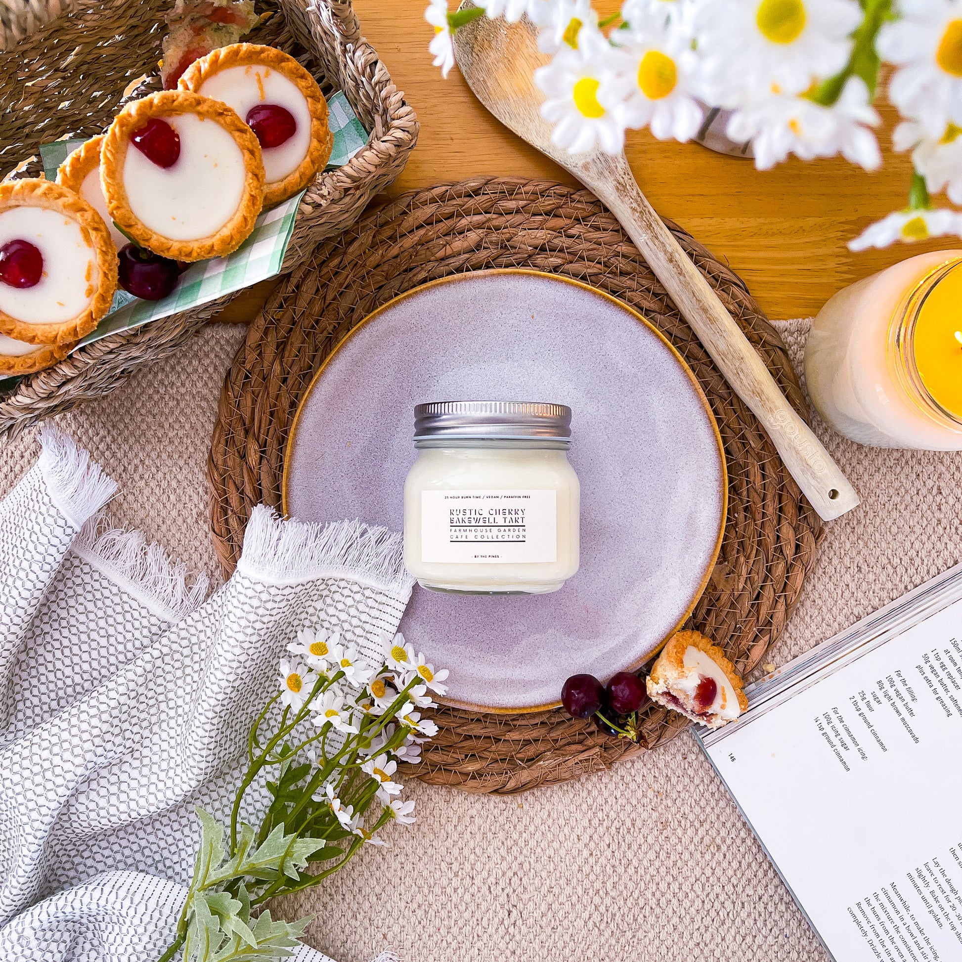 Farmhouse Rustic Cherry Bakewell Tart Candle