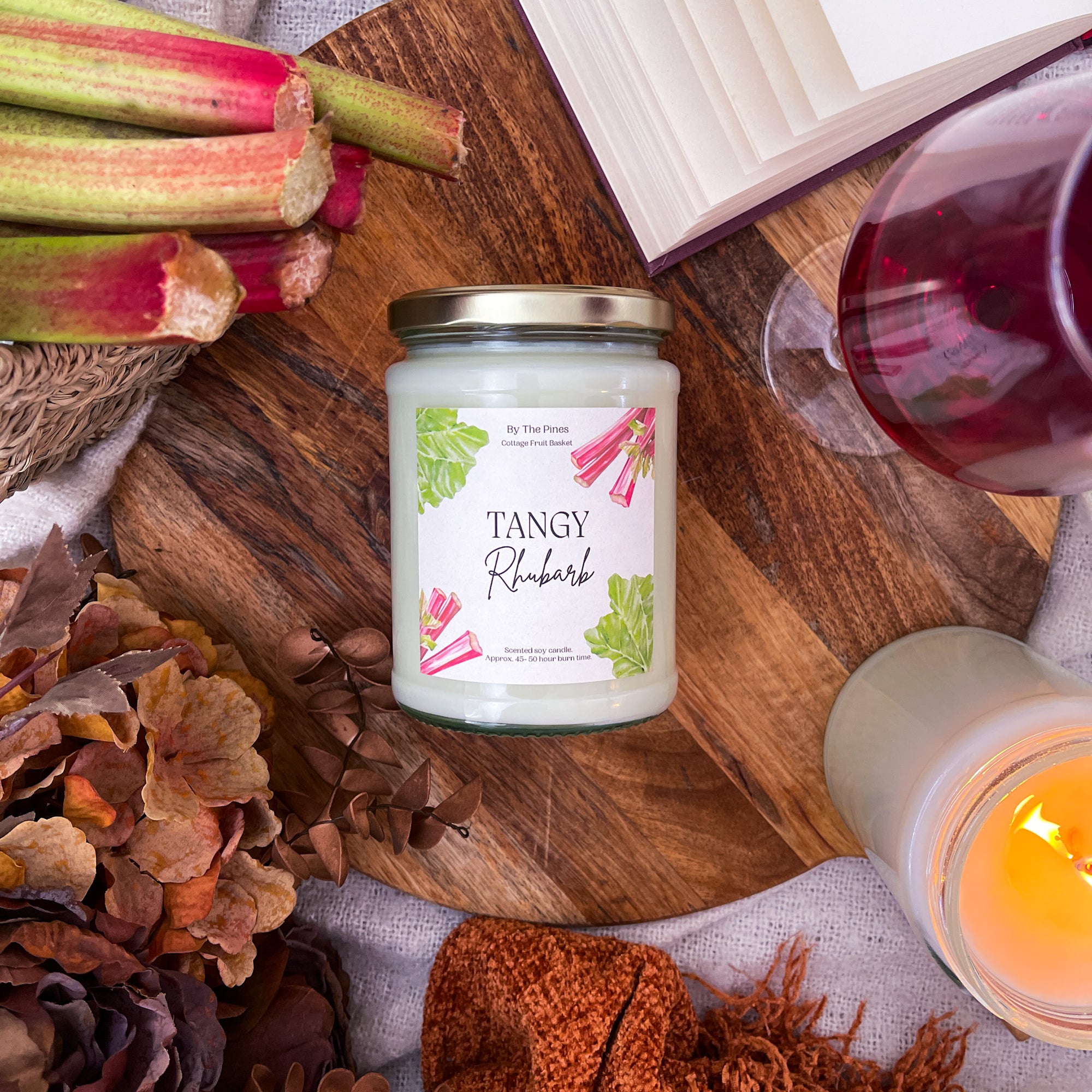 Tangy Rhubarb Cottage Fruit Basket Candle