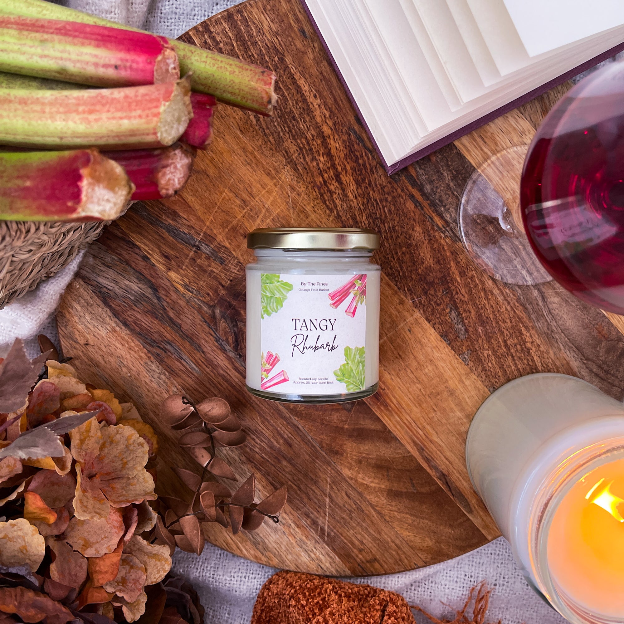 Tangy Rhubarb Cottage Fruit Basket Candle