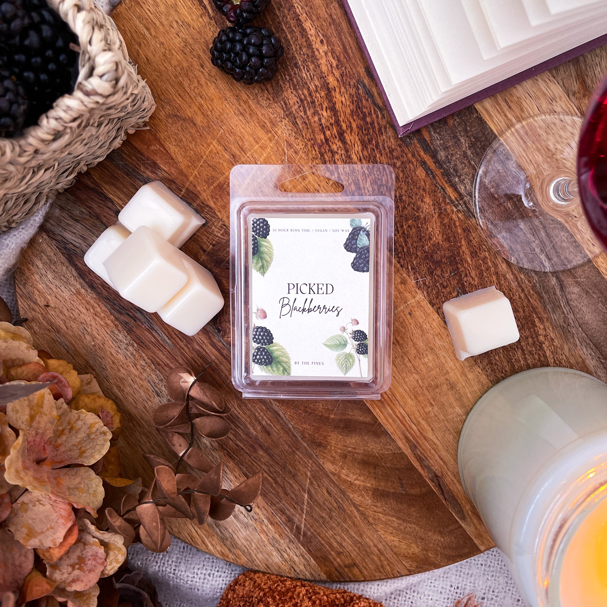 Picked Blackberries Cottage Fruit Basket Wax Melt