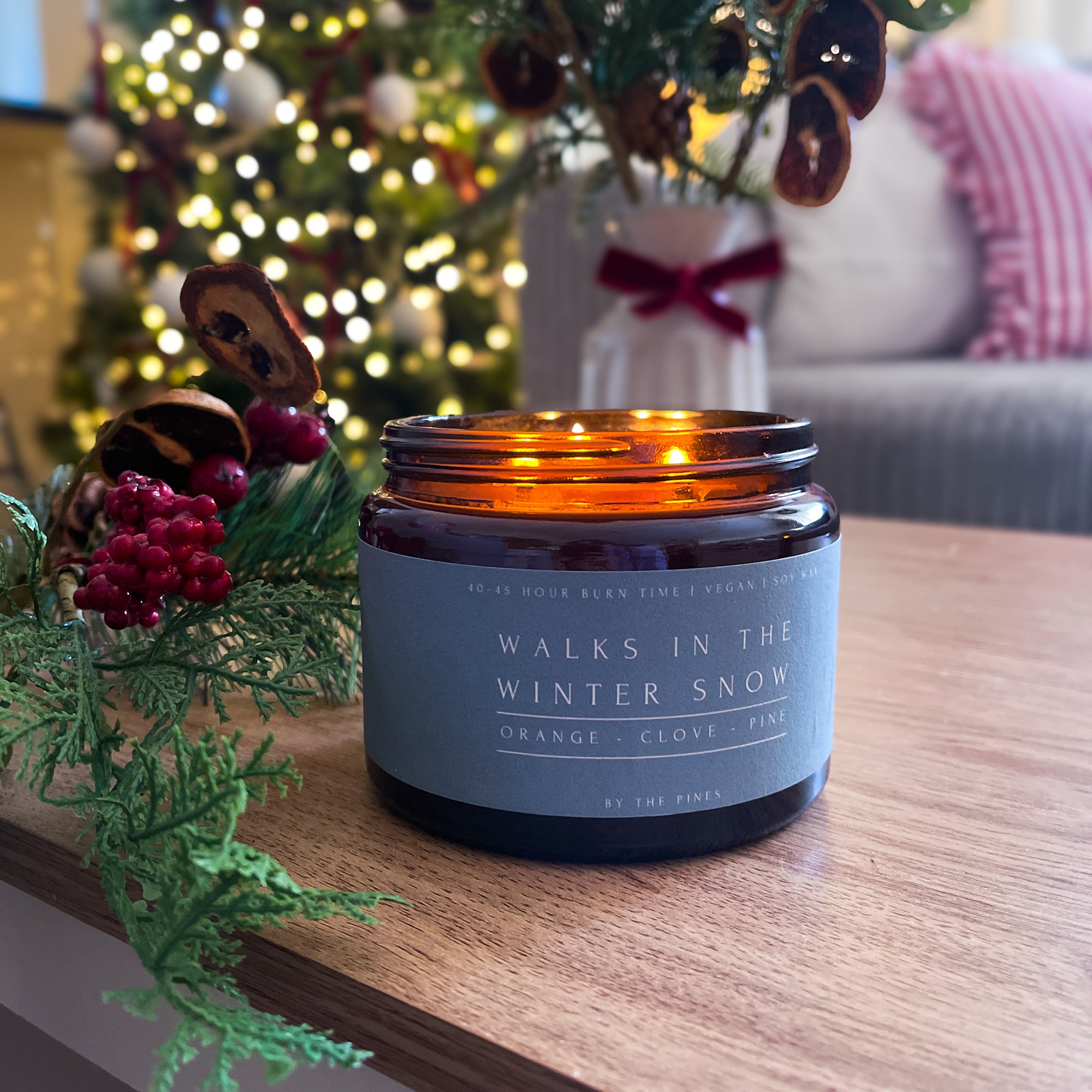 Walks In The Winter Snow Christmas Nature Collection Candle