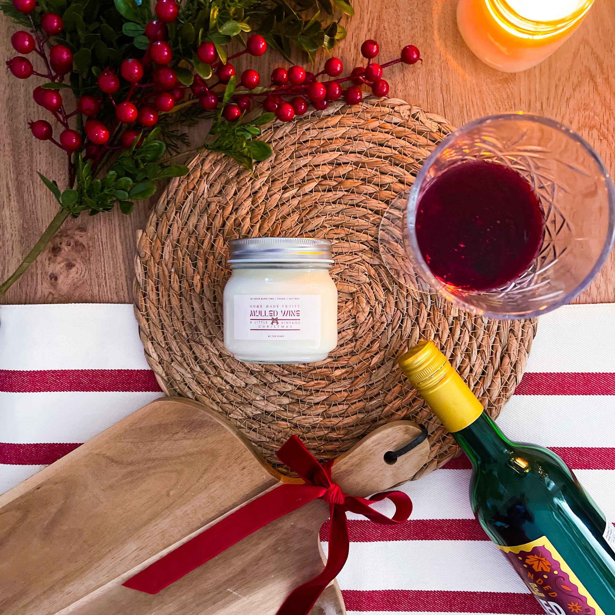 Home-made Fruity Mulled Wine Christmas Farmhouse Candle 200g