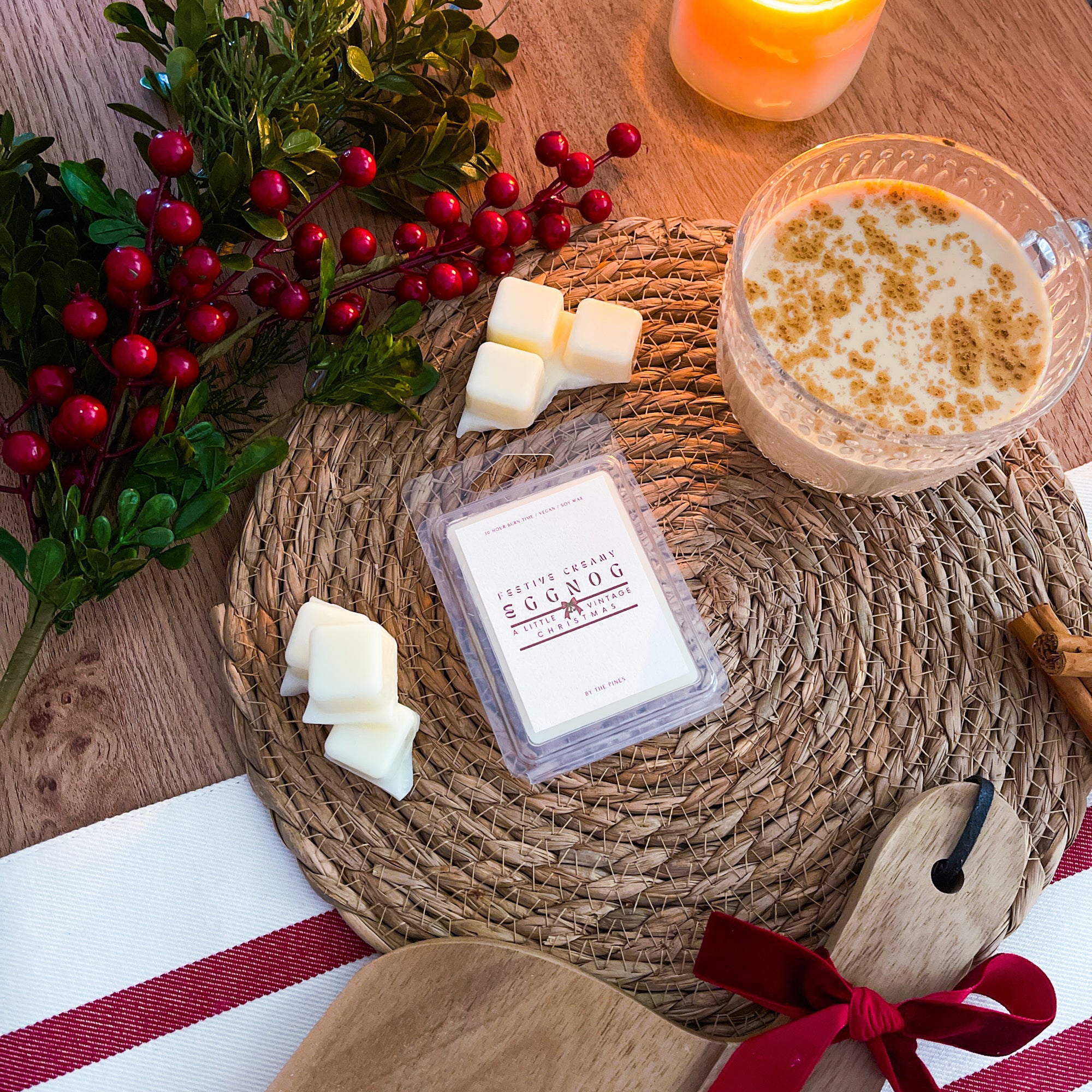 Festive Creamy Eggnog Christmas Farmhouse Wax Melt
