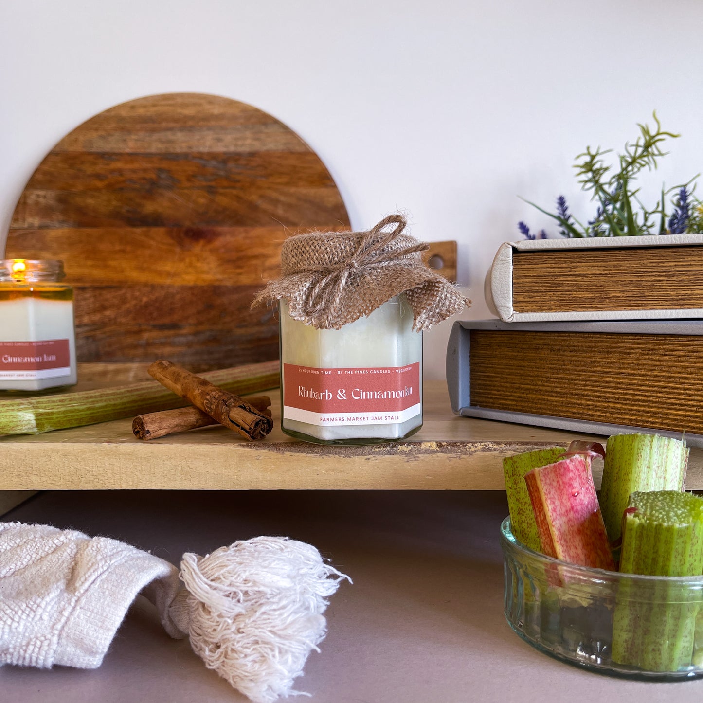 Farmers Market Rhubarb & Cinnamon Jam Candle