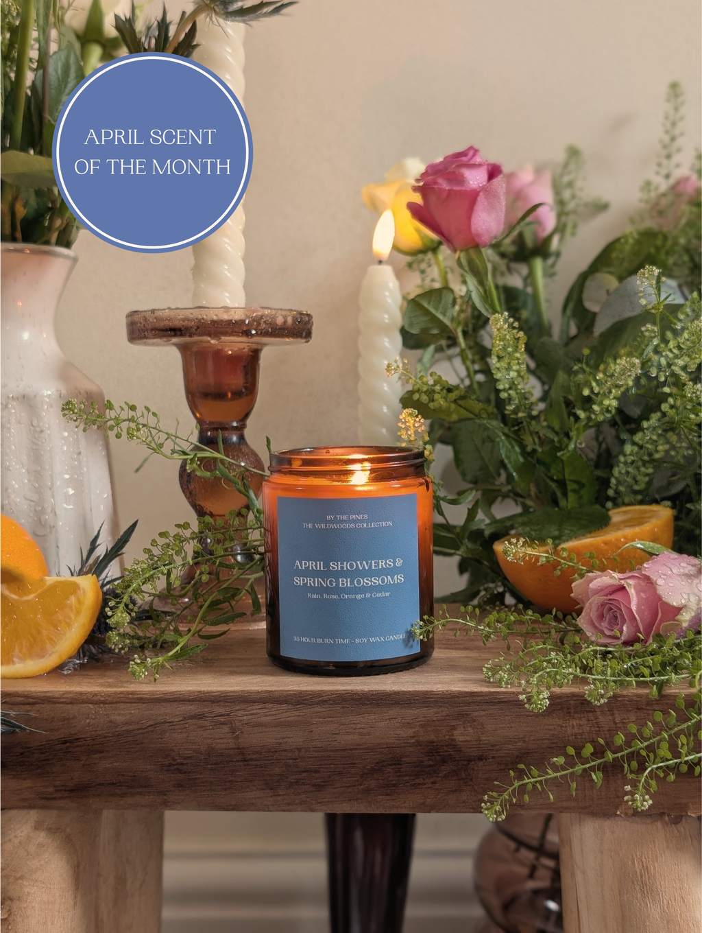 April Showers & Spring Blossoms Candle