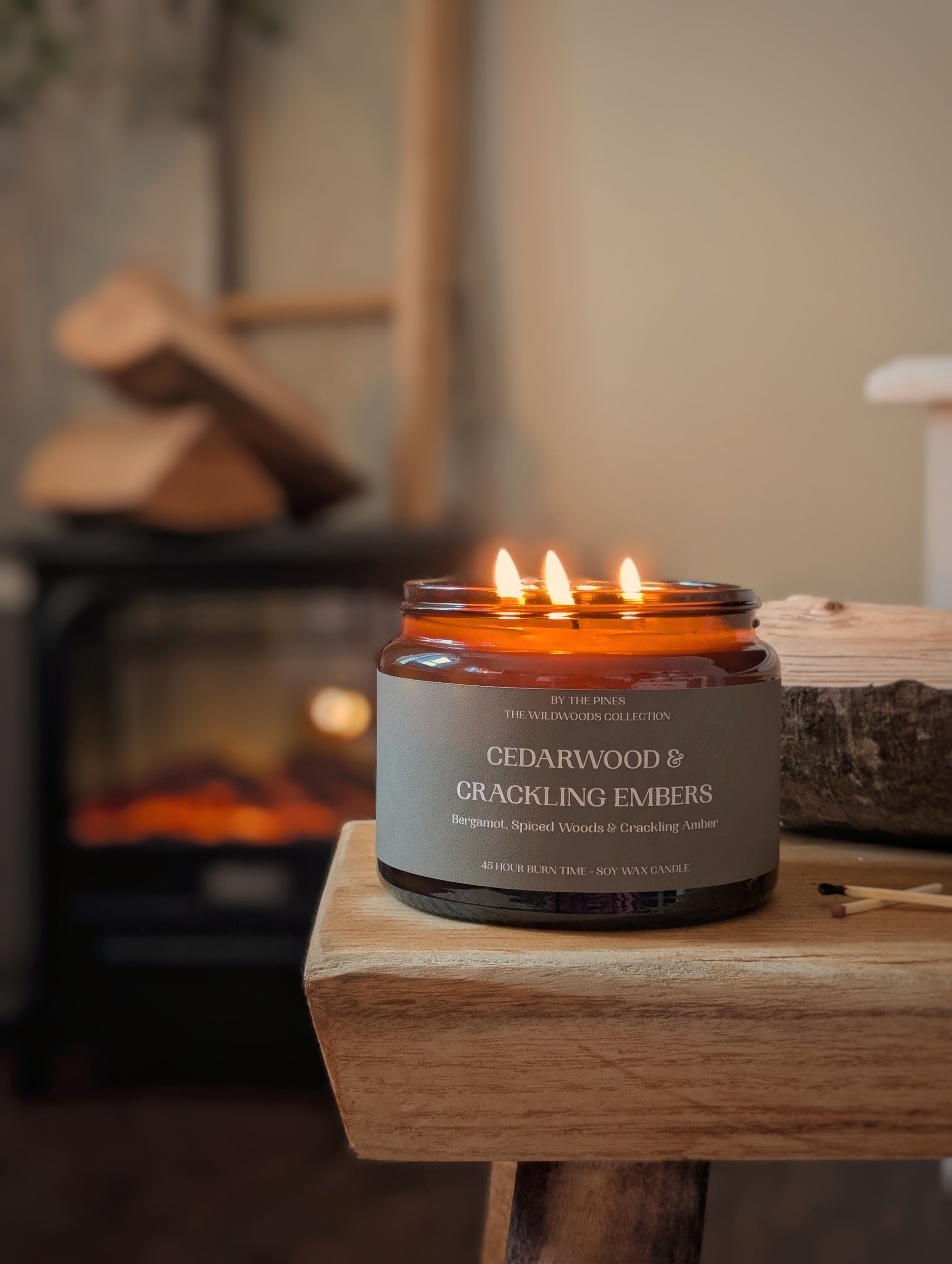 Cedarwood & Crackling Embers Candle