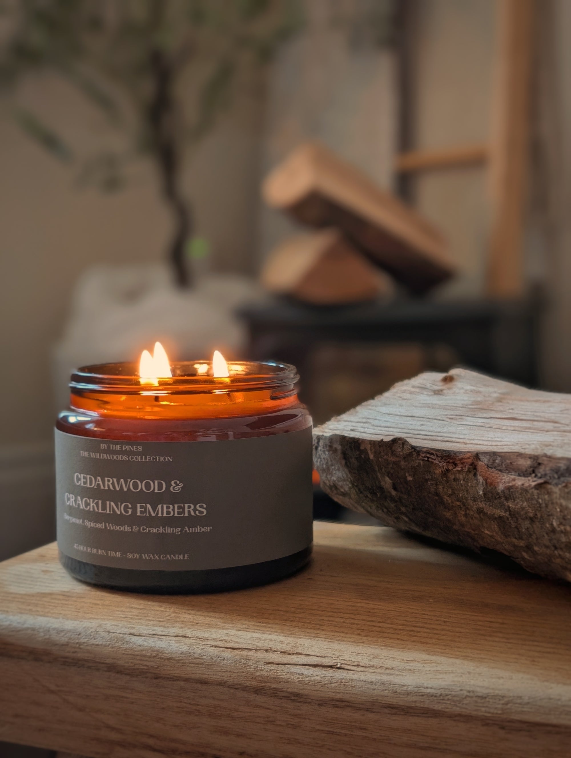 Cedarwood & Crackling Embers Candle