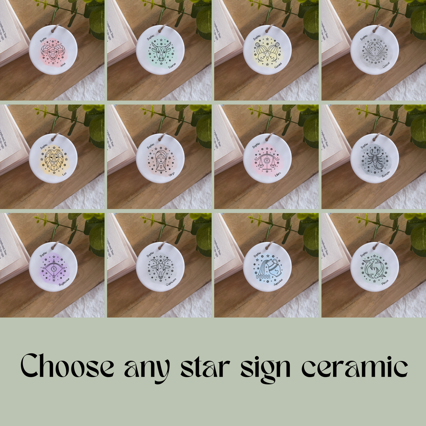 Any Zodiac Star Sign Apothecary Scented Candle Gift Set