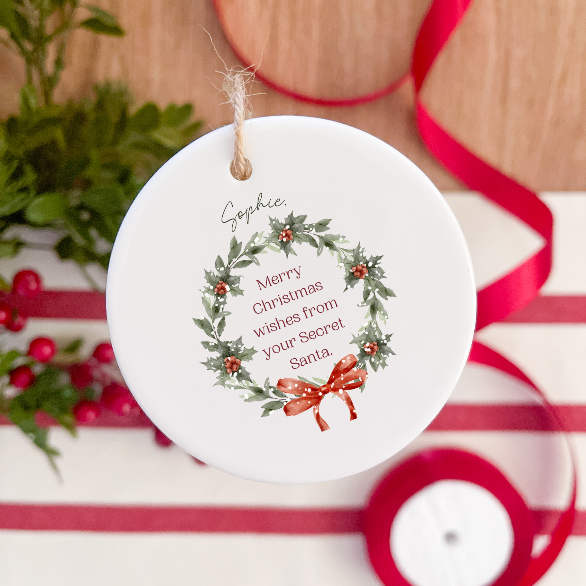 Christmas Secret Santa Ceramic