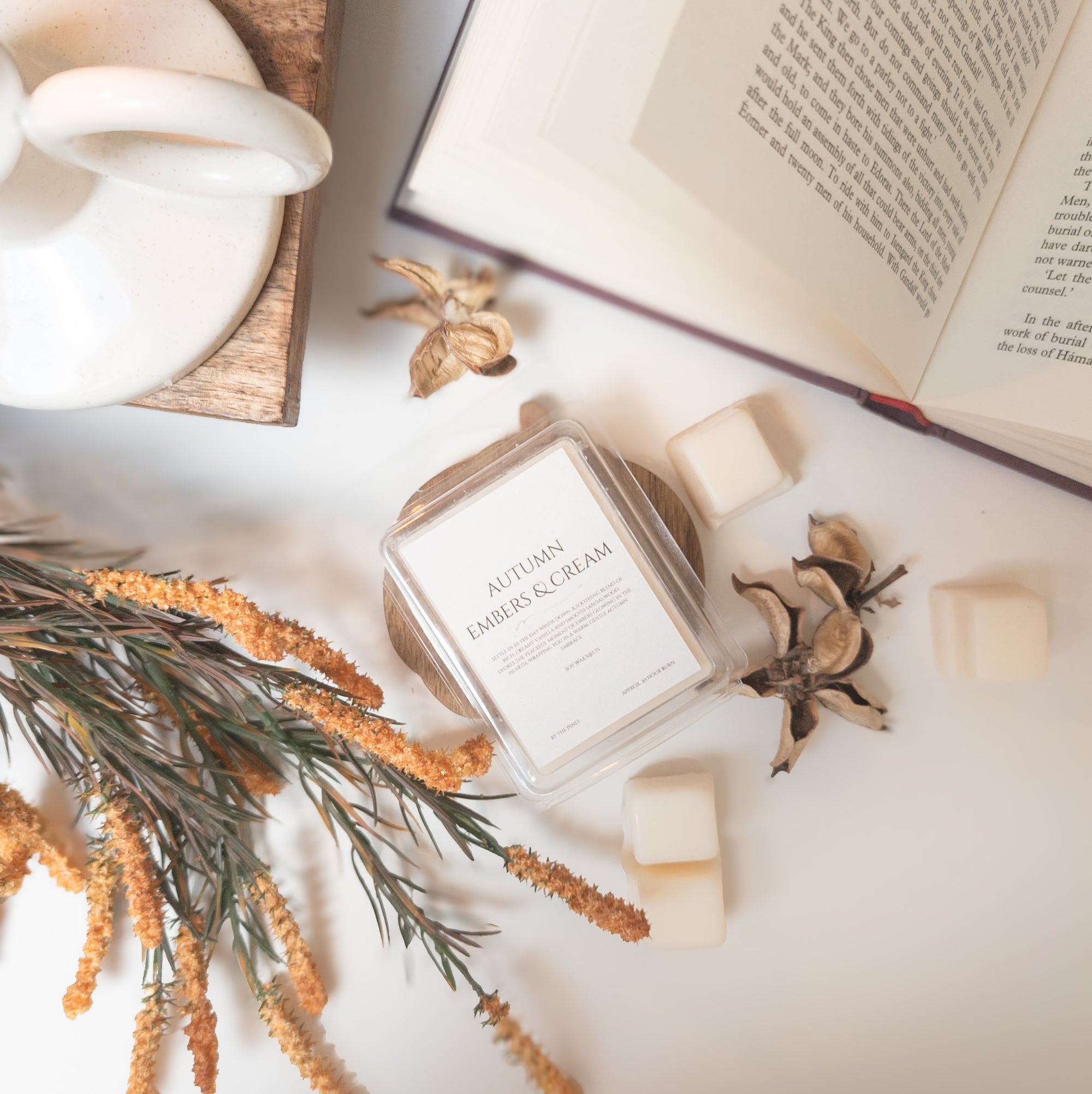 Autumn Embers & Cream Wax Melt - Cottage Core Collection