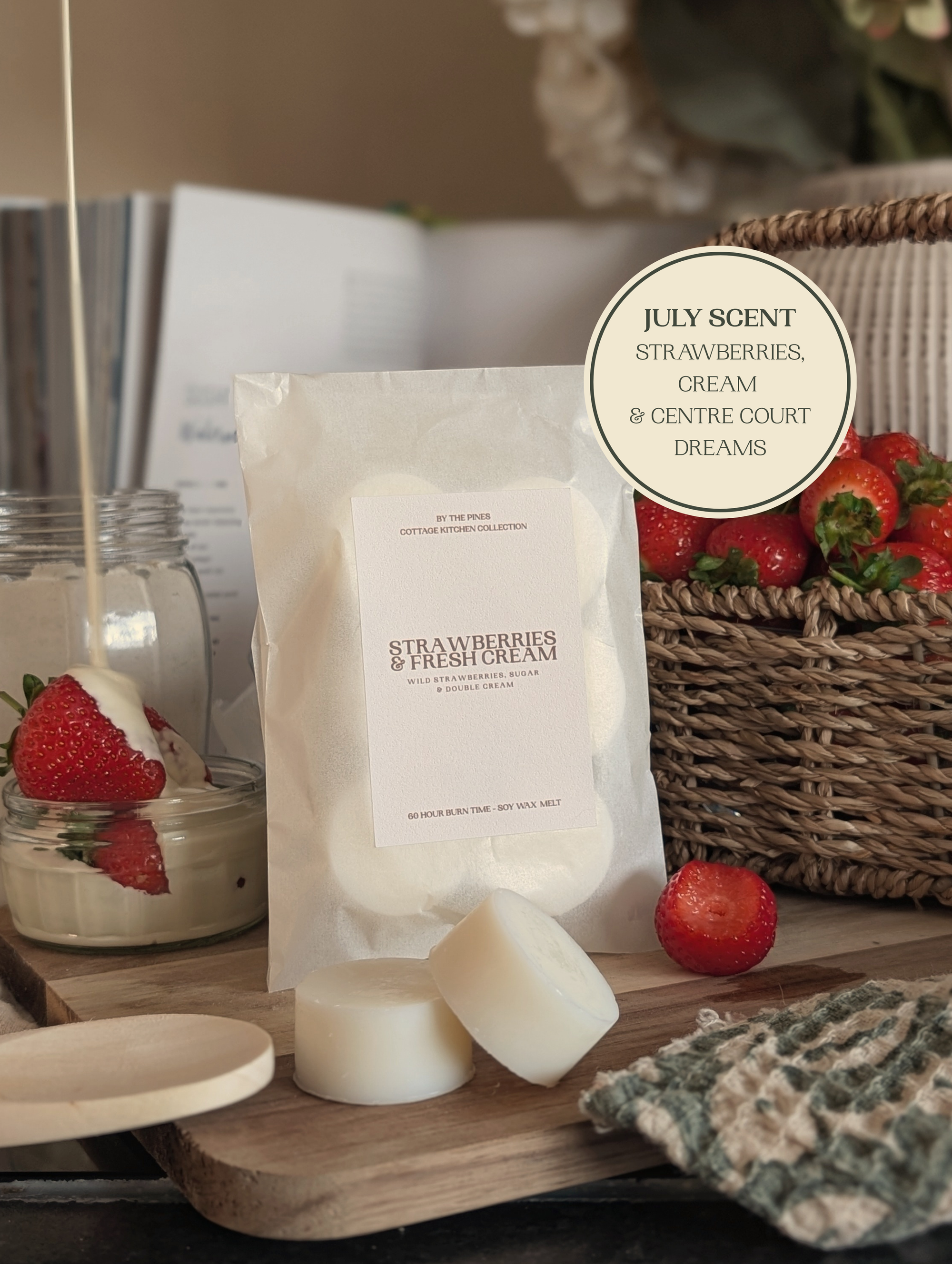 Strawberries & Fresh Cream Wax Melt