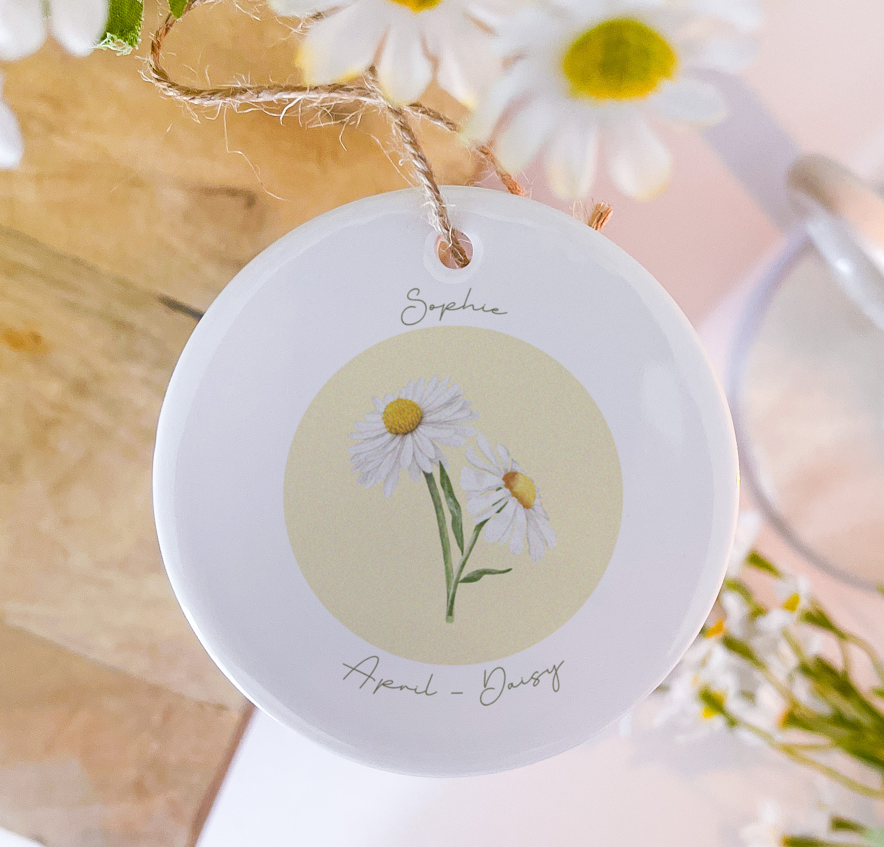 April Birth Flower Ceramic