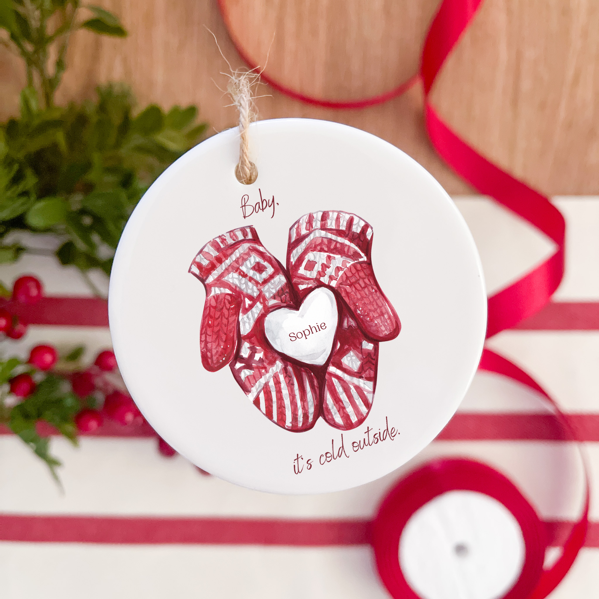 Baby It's Cold Outside Christmas Ceramic