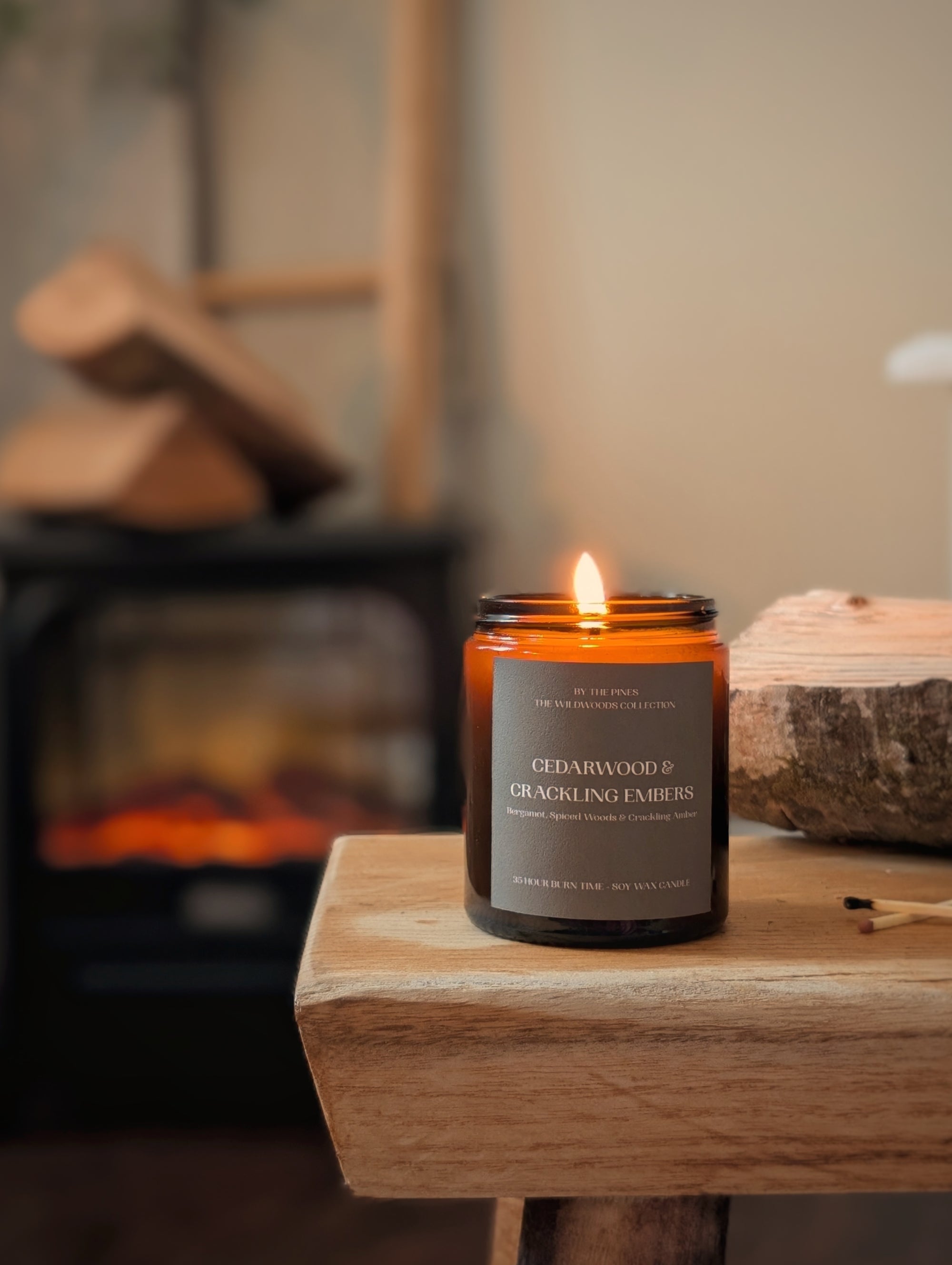 Cedarwood & Crackling Embers Candle