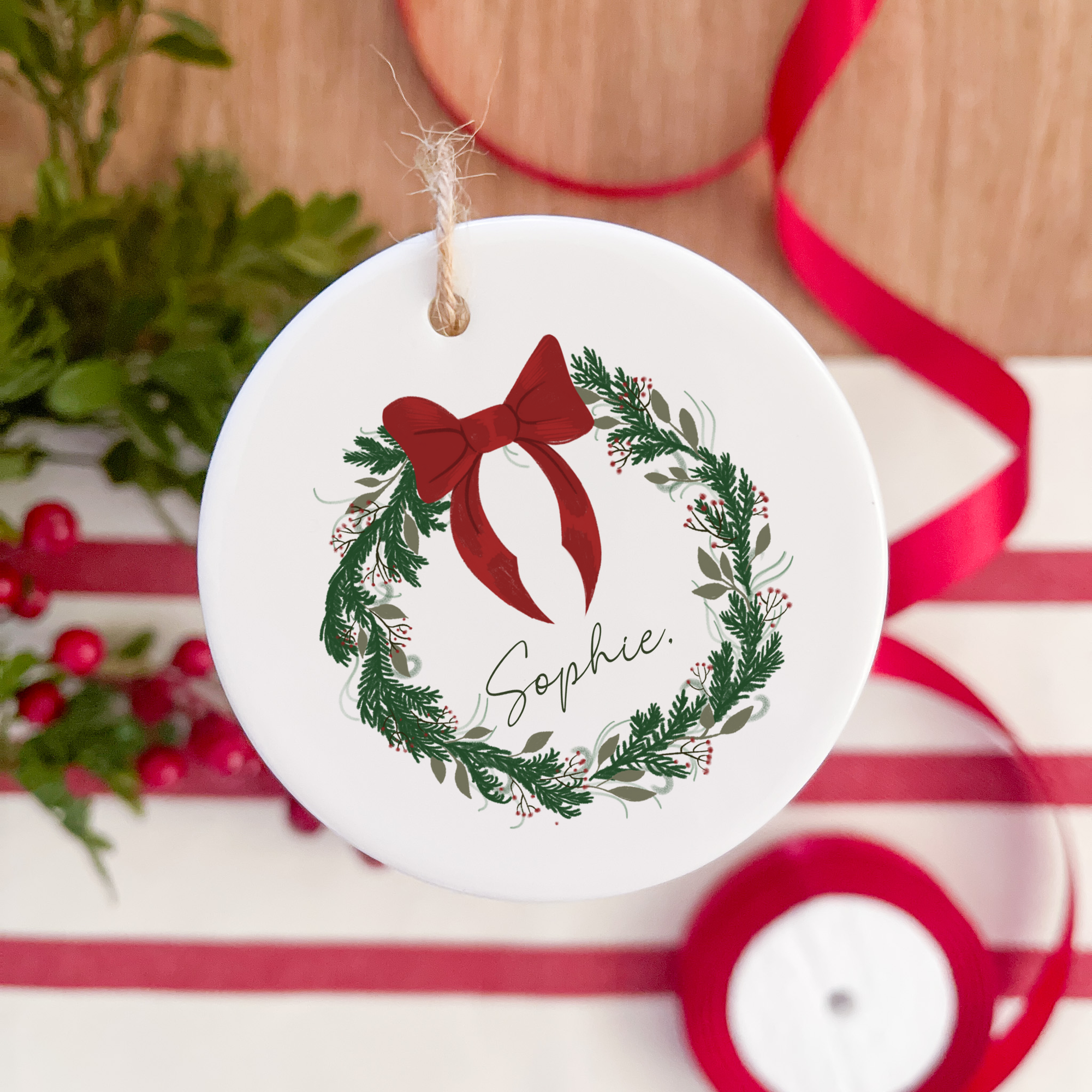 Christmas Wreath Ceramic