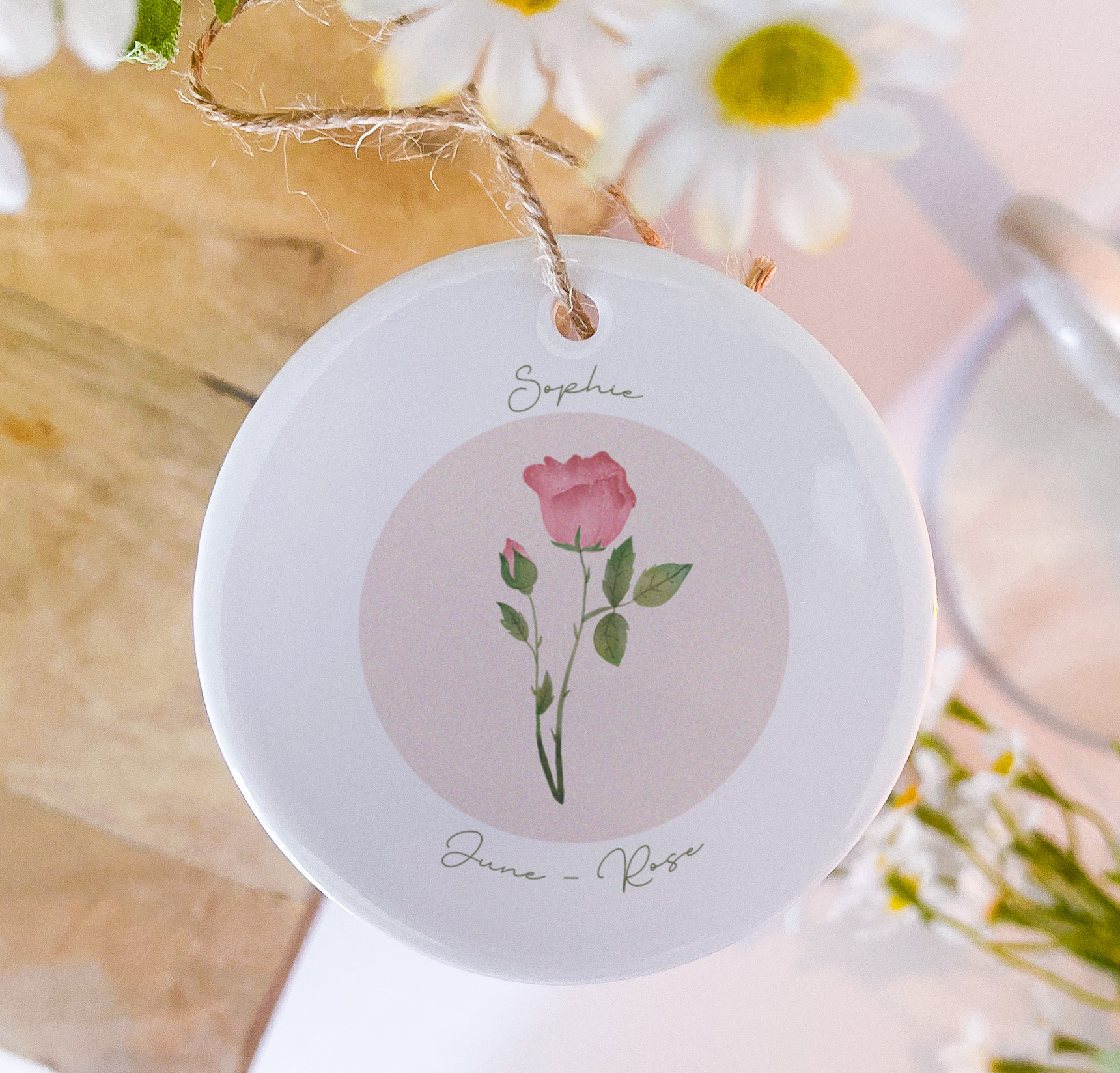 June Birth Flower Ceramic