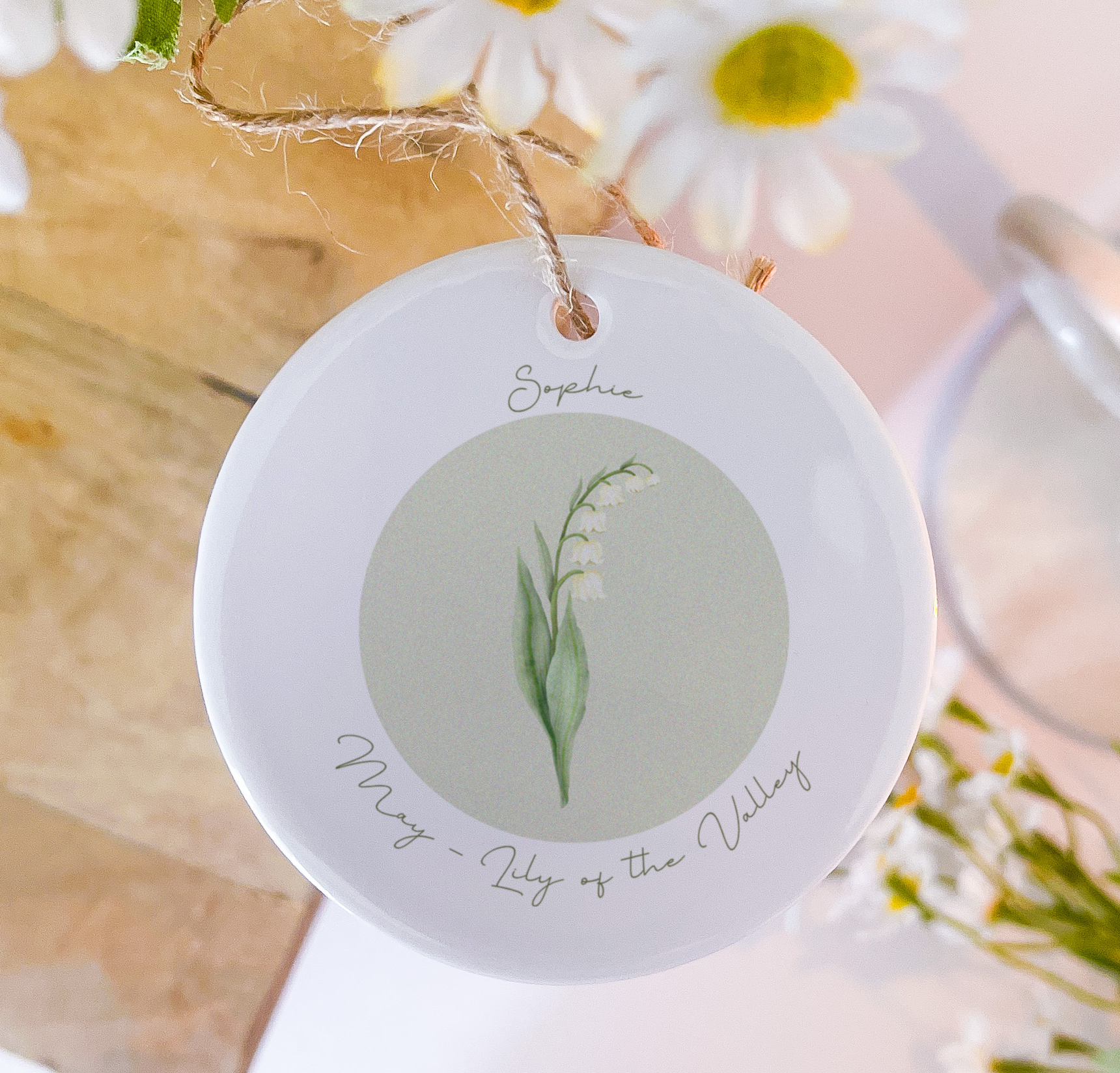 May Birth Flower Ceramic