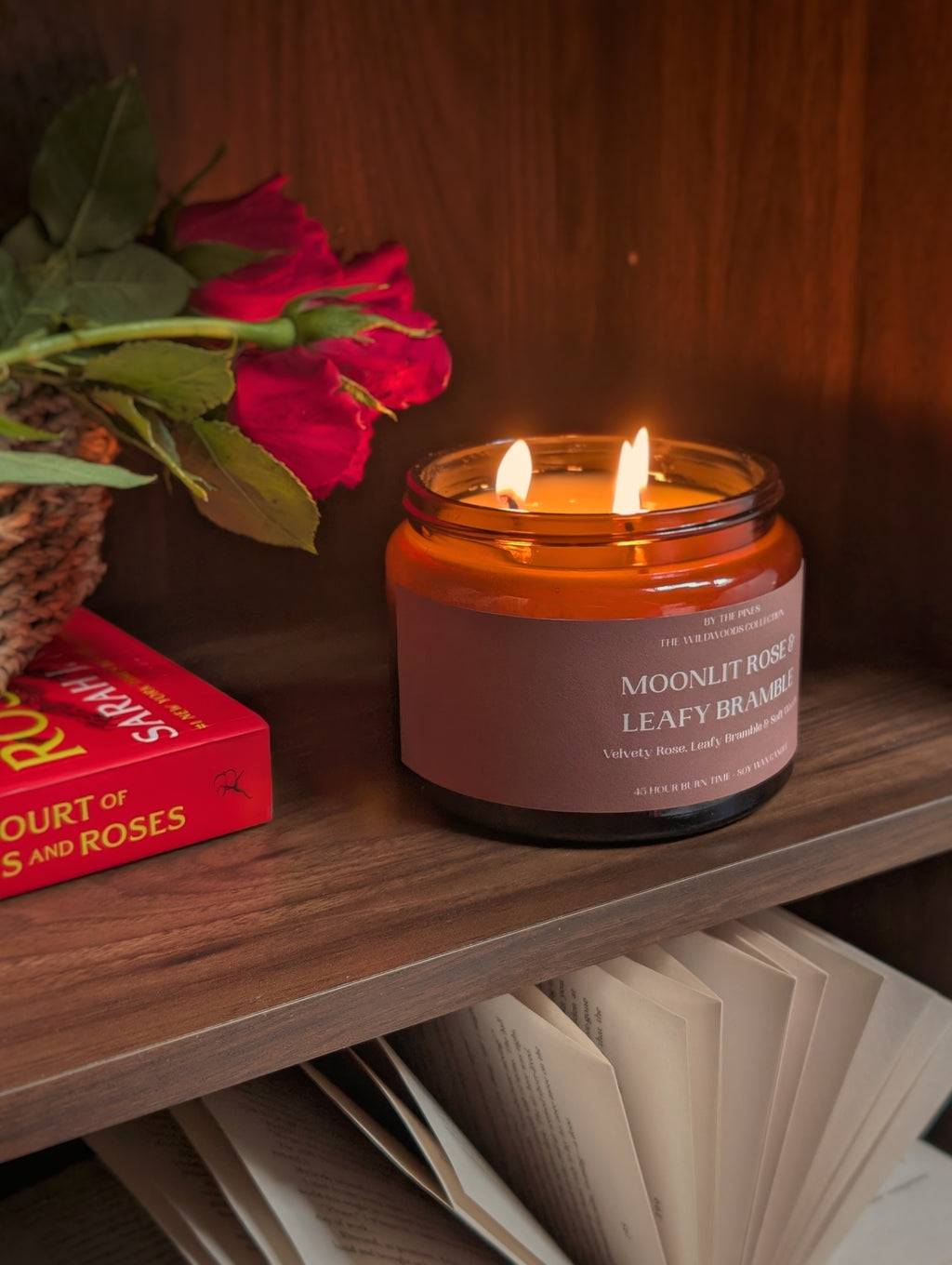 Moonlit Rose & Leafy Bramble Candle