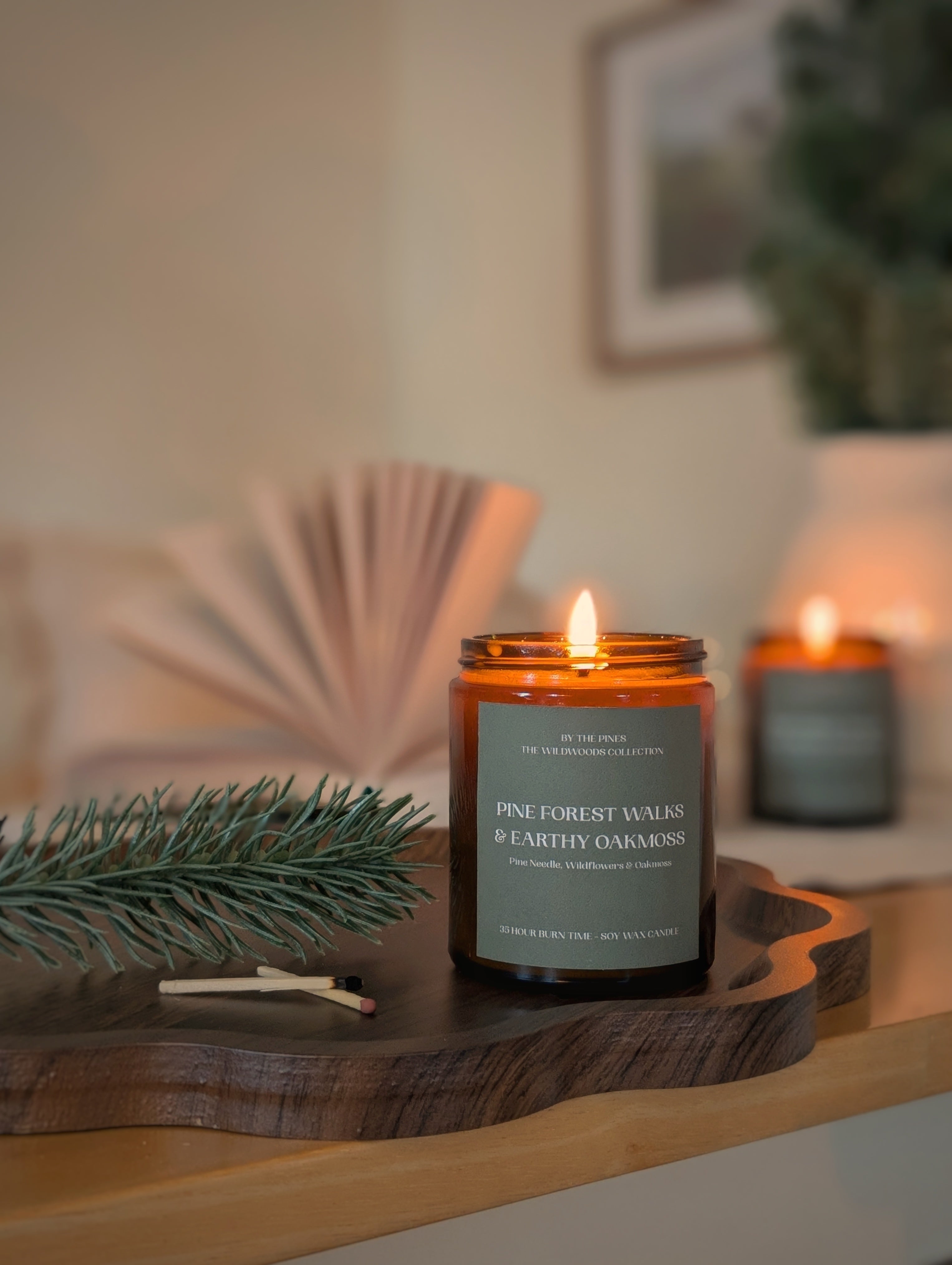 Pine Forest Walks & Earthy Oakmoss Candle 150g – By The Pines