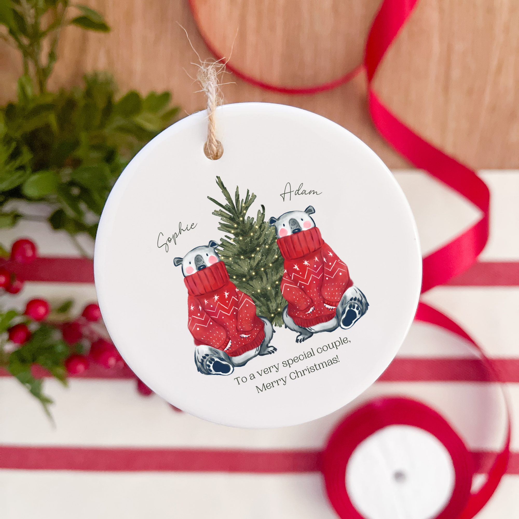 Special Christmas Couple Ceramic